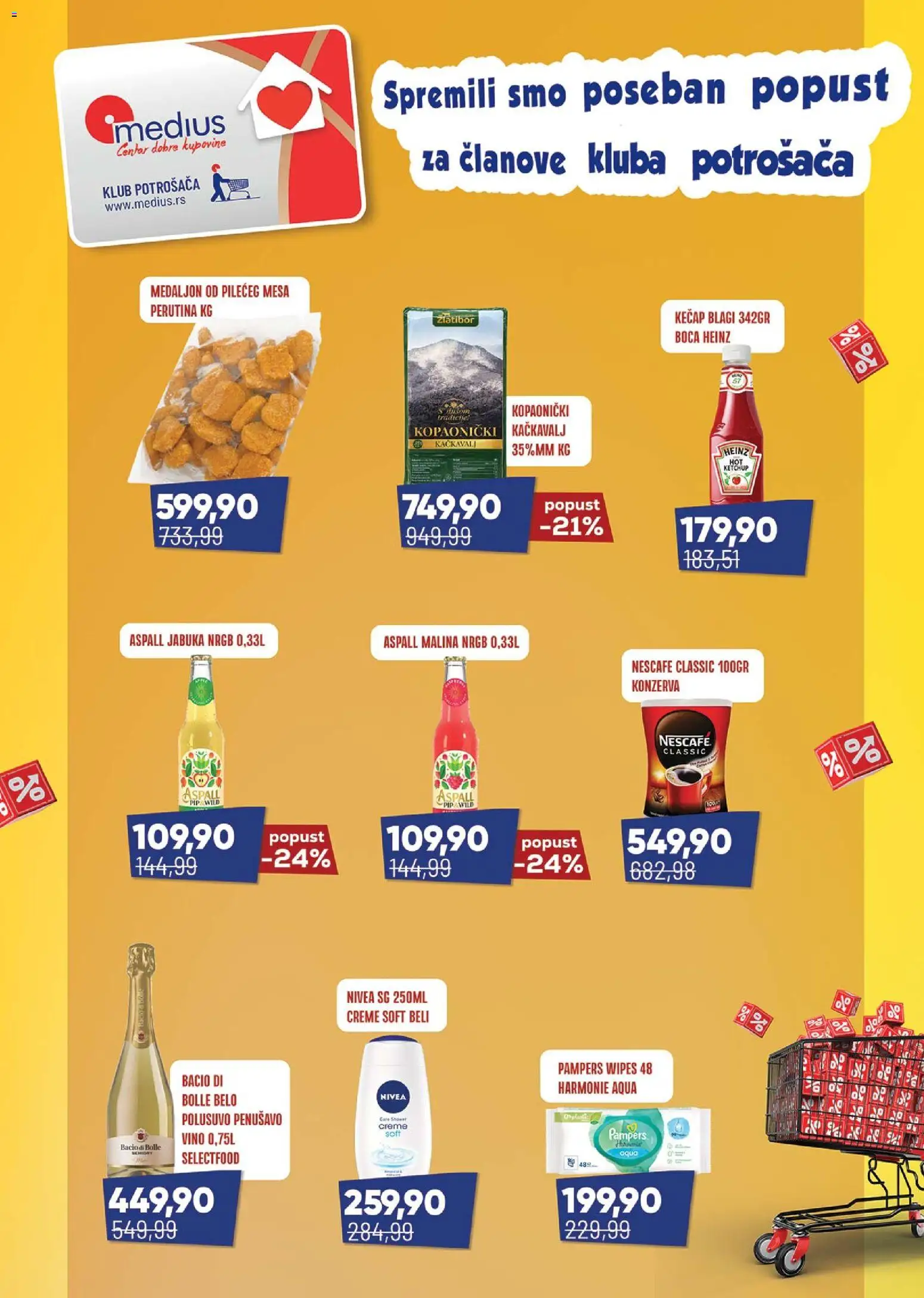 Medius katalog - važi od 19.05.2026 | Strana: 16 | Proizvode: Pampers, Kečap, Malina, Nescafé