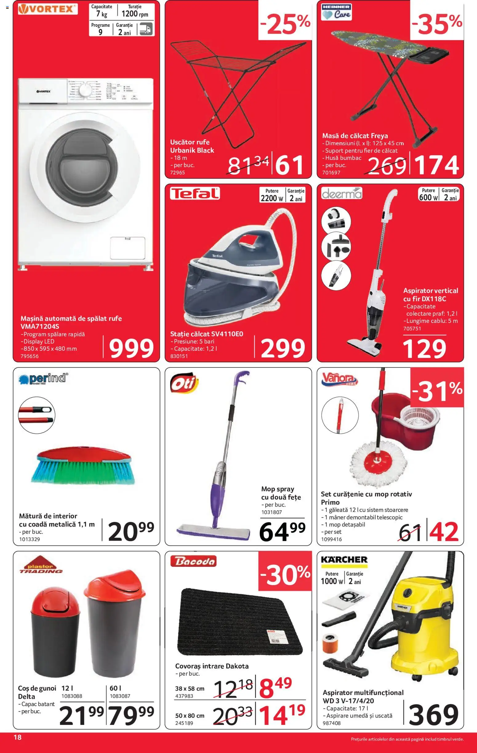 Noul catalog Selgros – valabil de la 02.10.2026 | Pagină: 18 | Produse: Mop, Mătură, Coș de gunoi, Suport