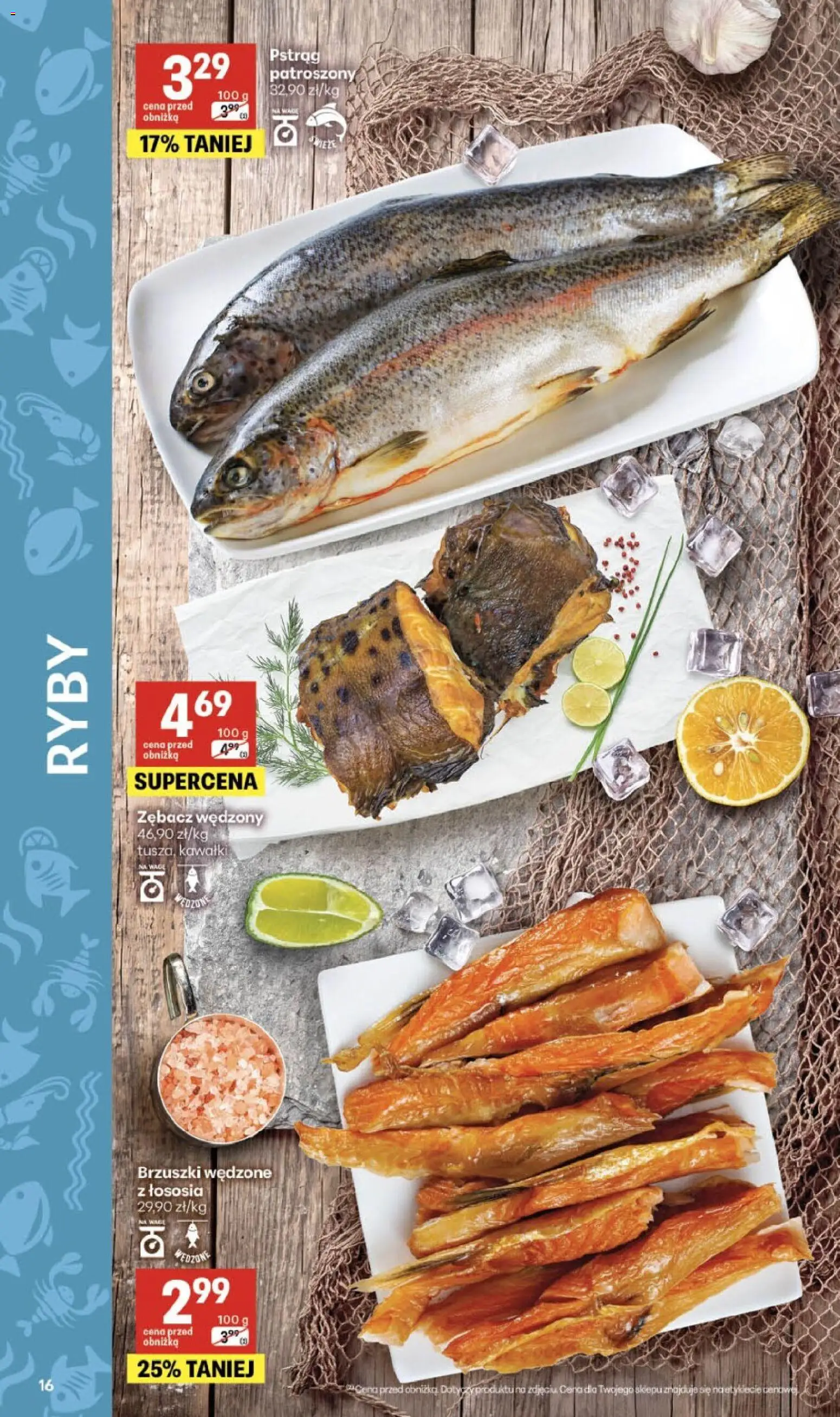 Delikatesy Centrum gazetka od 24.09.2026 | Strona: 16 | Produkty: Pstrąg, Ryby