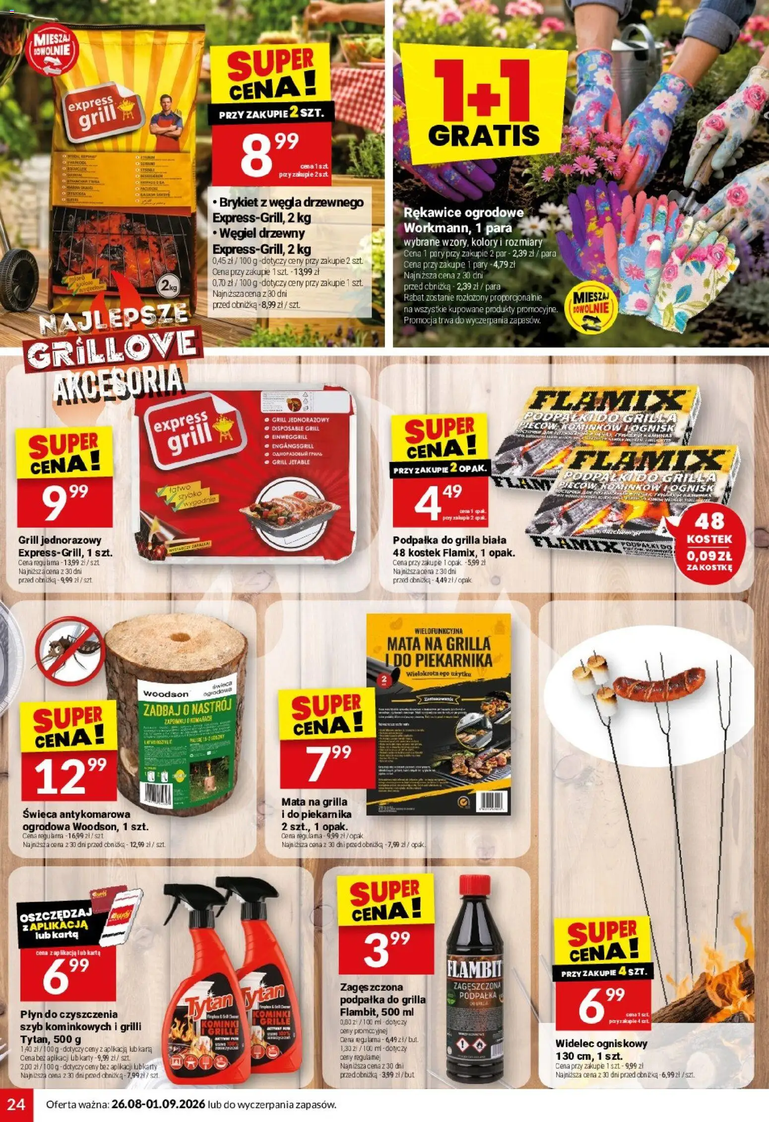 Twój Market gazetka od 26.08.2026 | Strona: 24 | Produkty: Karta, Węgiel drzewny, Grill, Podpałka do grilla