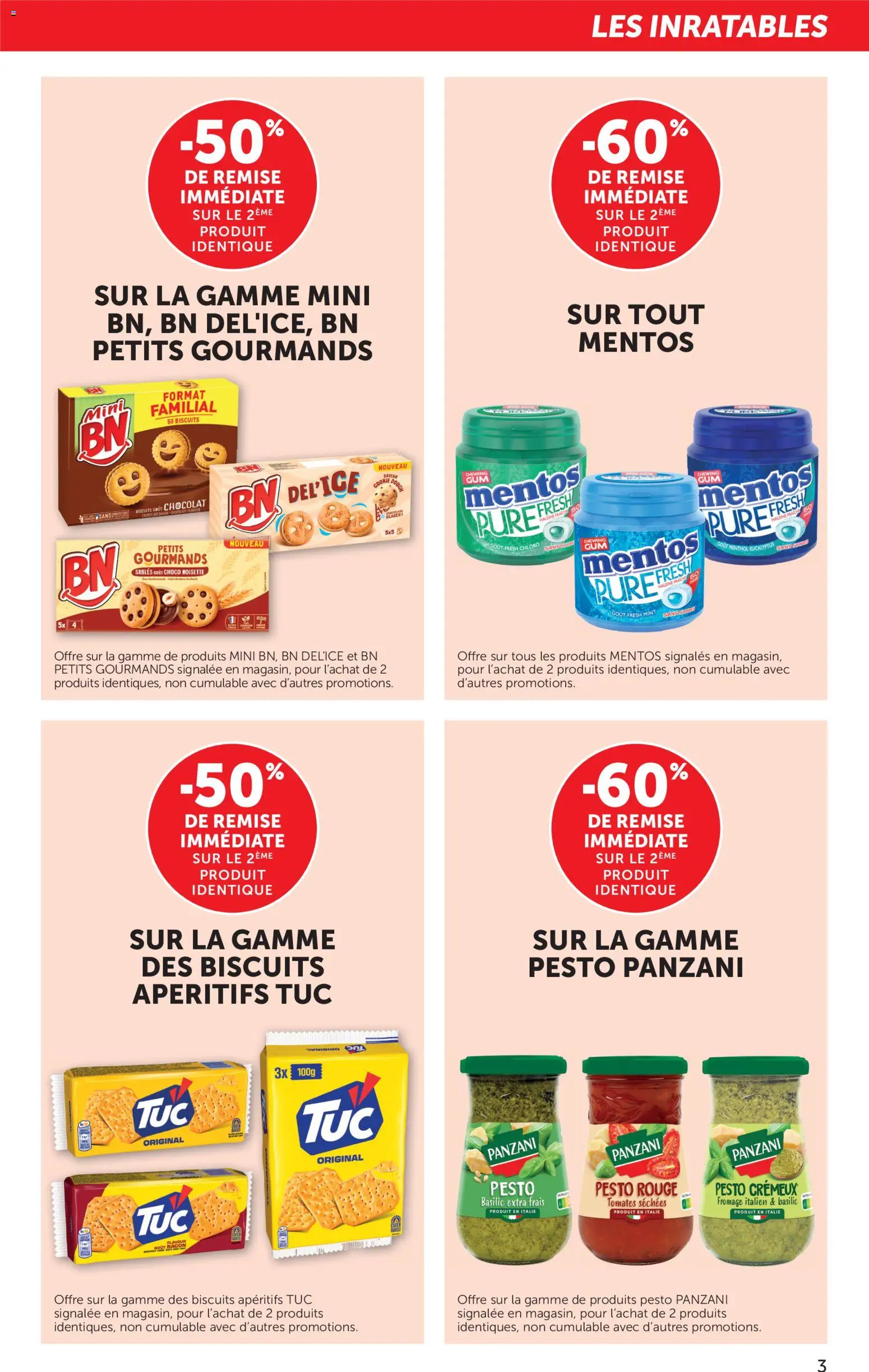 {H1} | Page: 3 | Produits: Noisette, Bacon, Pesto rouge, Fromage