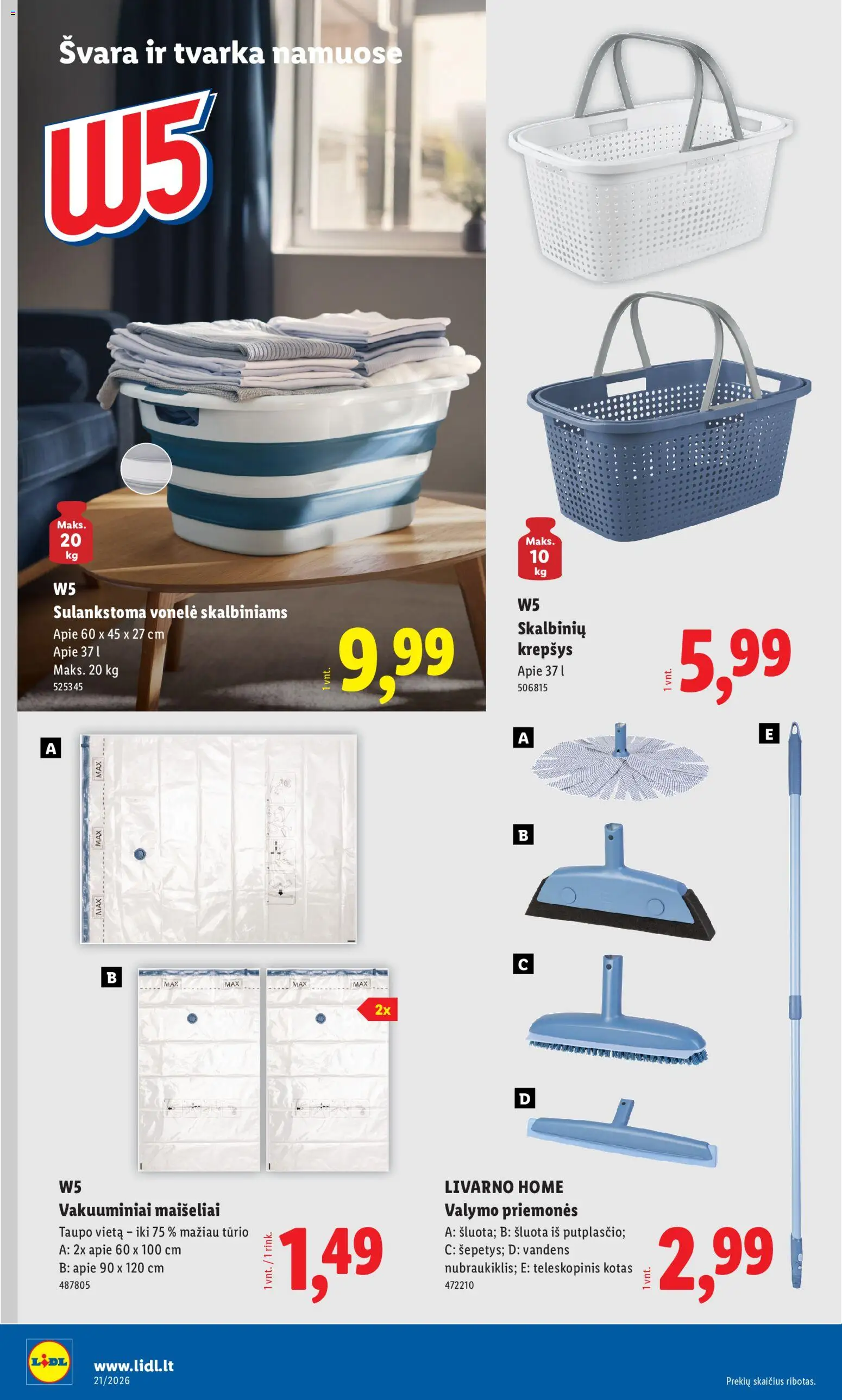LIDL akcijos nuo 18.05.2026 | Puslapis: 20 | Prekių: Krepšys