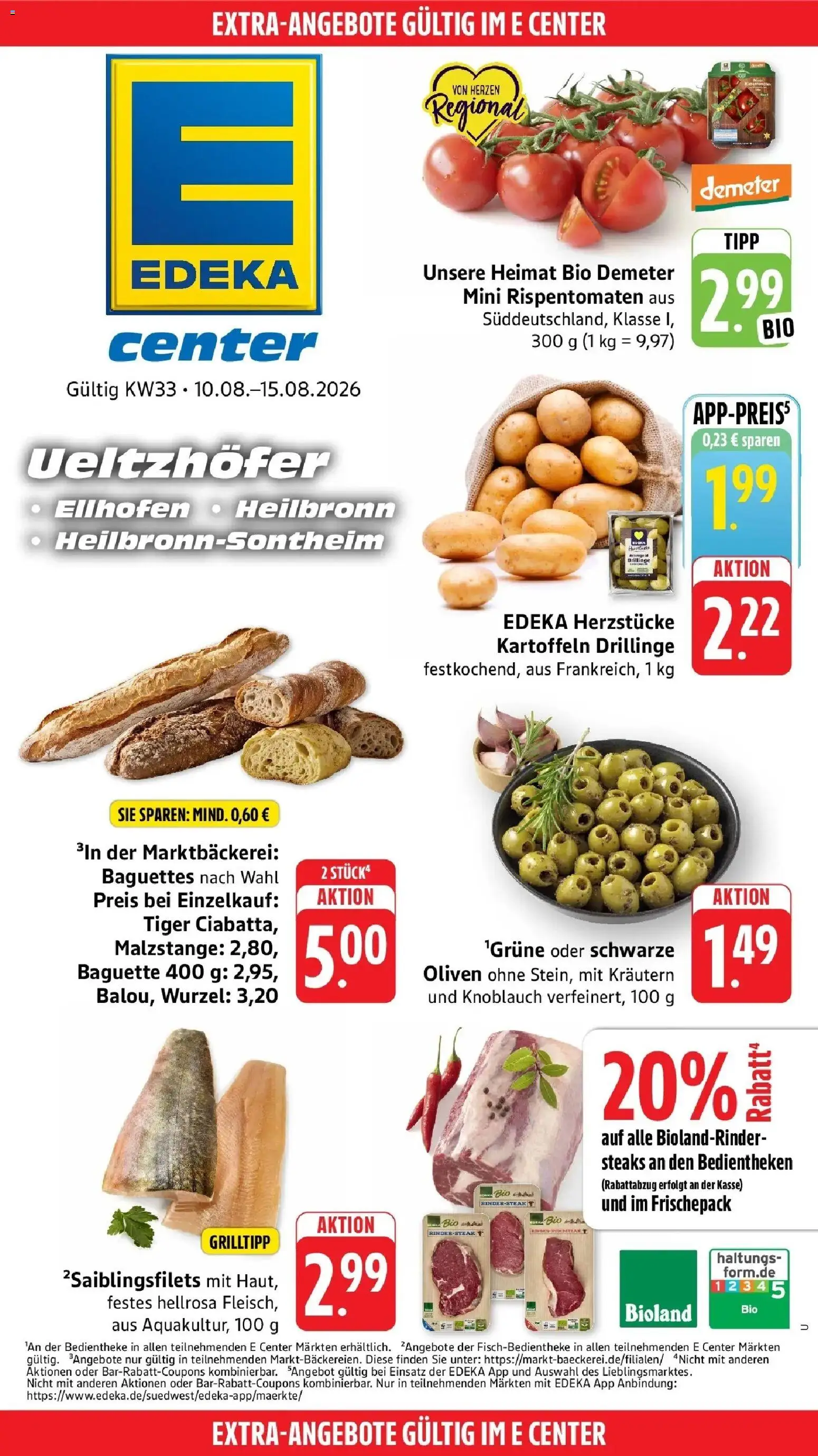 Edeka Prospekt Heilbronn (ab 10.08.2026) » Angebote Online | Seite: 43 | Produkte: Baguette, Kartoffeln, Knoblauch