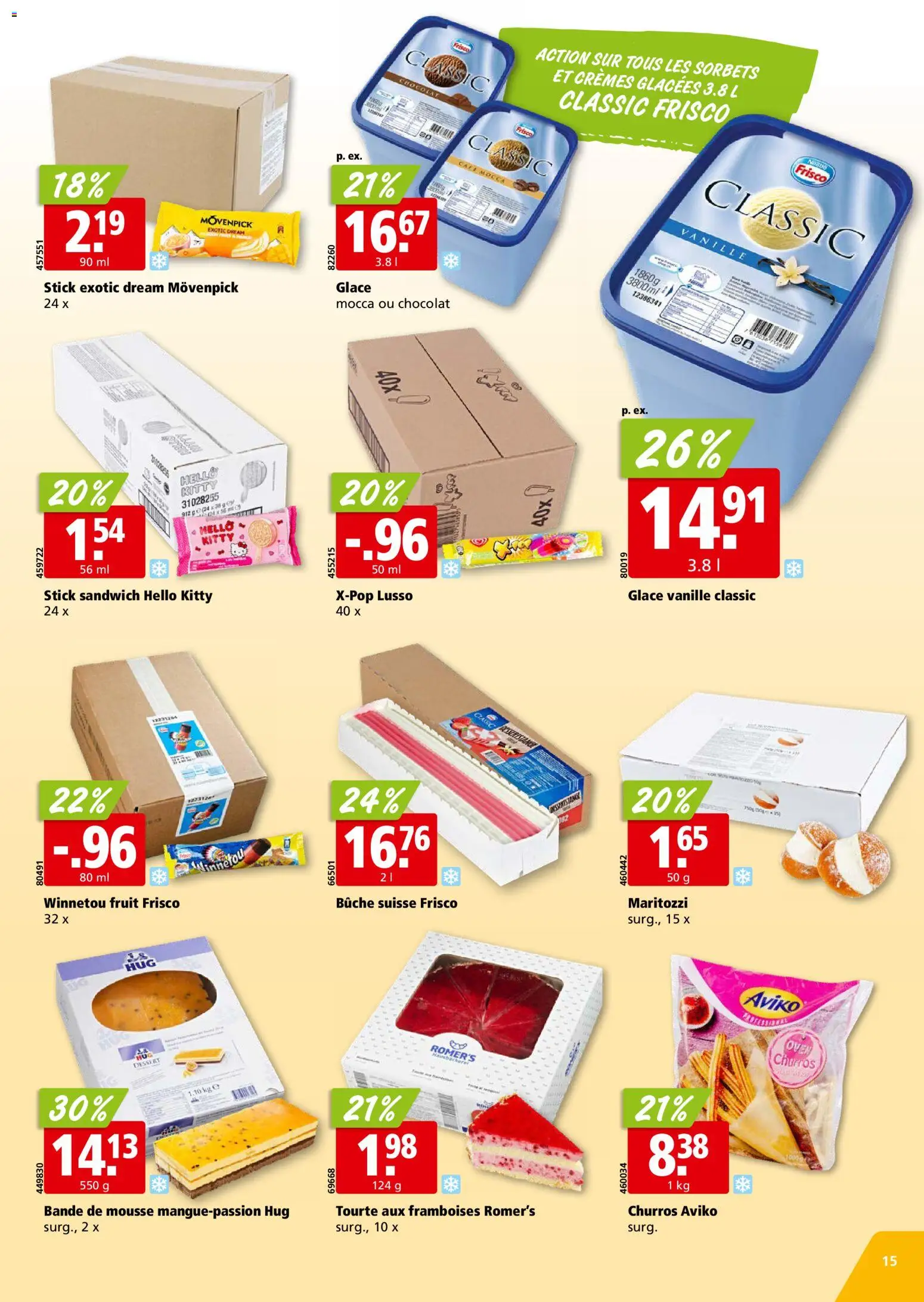 Aligro aktionen Chavannes, Matran, Genève, Sion – gültig ab 05.10.2026 | Seite: 15 | Produkte: Vanille, Glace