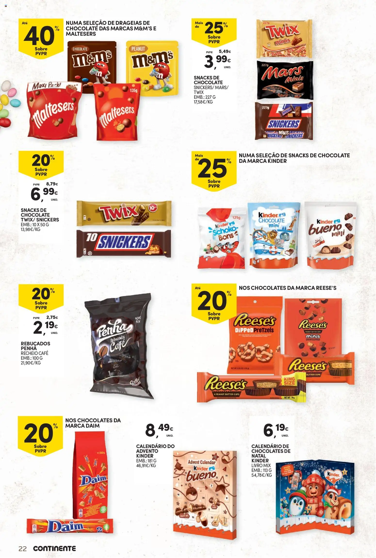 Continente Bebidas Quentes │ válido de 13/10/2026 | Página: 22 | Produtos: Pó, Rebuçados, Snacks, Café