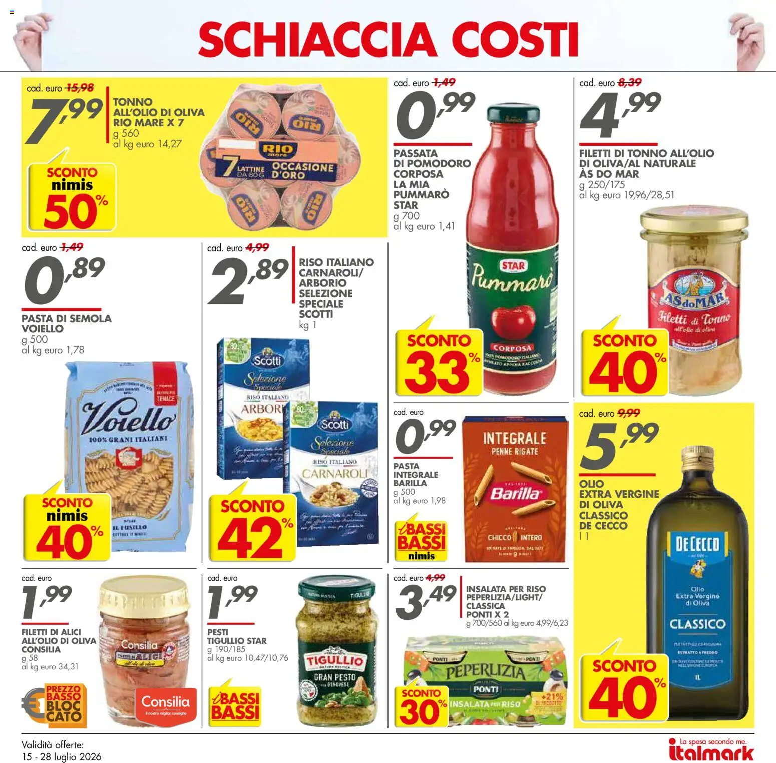 Volantino Italmark del 15/07/2026 | Pagina: 11 | Prodotti: Insalata, Pomodoro, Pesto, Penne