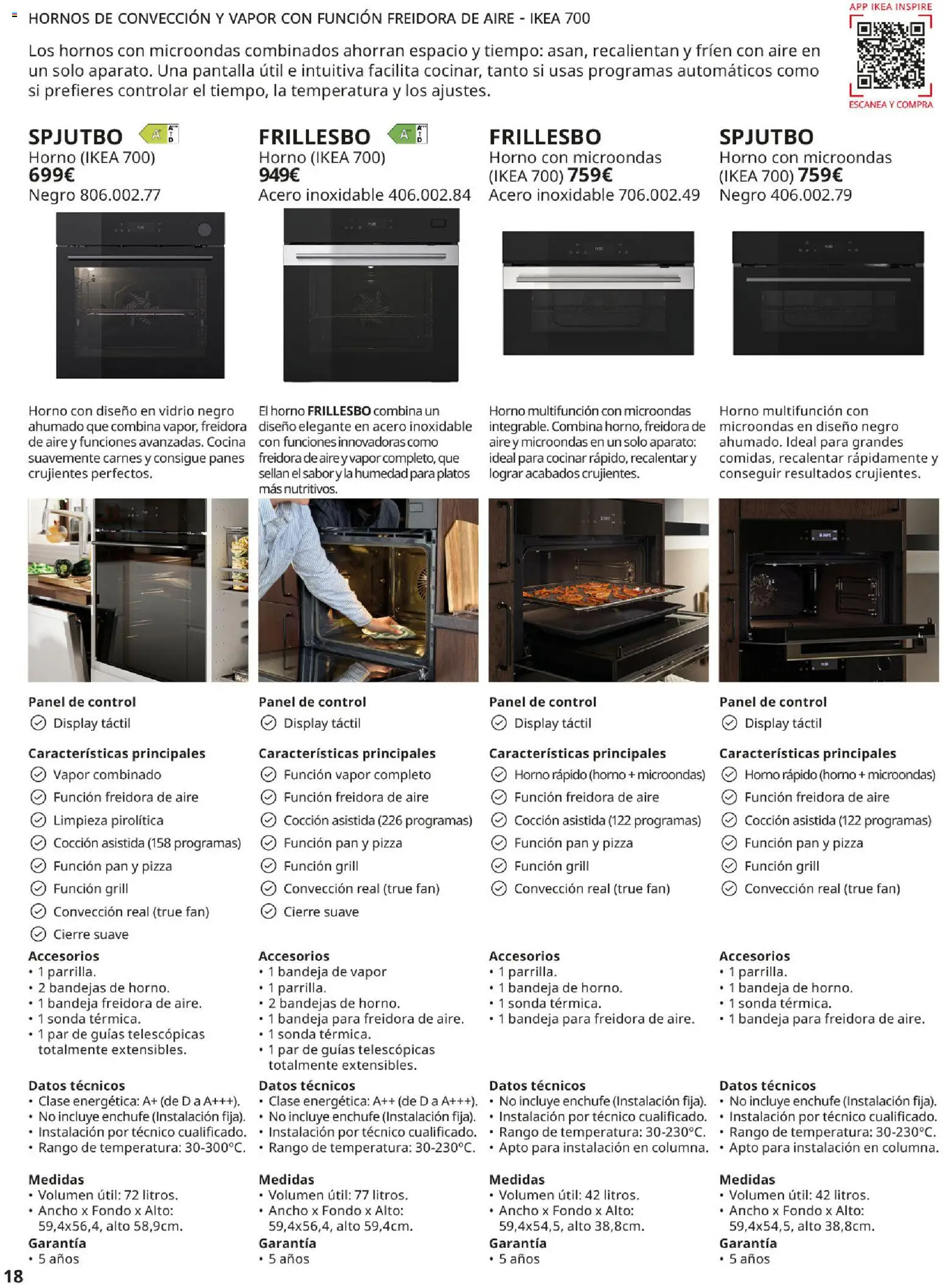 IKEA - Electrodomésticos │ válido desde el 01/09/2026 | Página: 18 | Productos: El horno, Pizza, Horno microondas, Bandeja