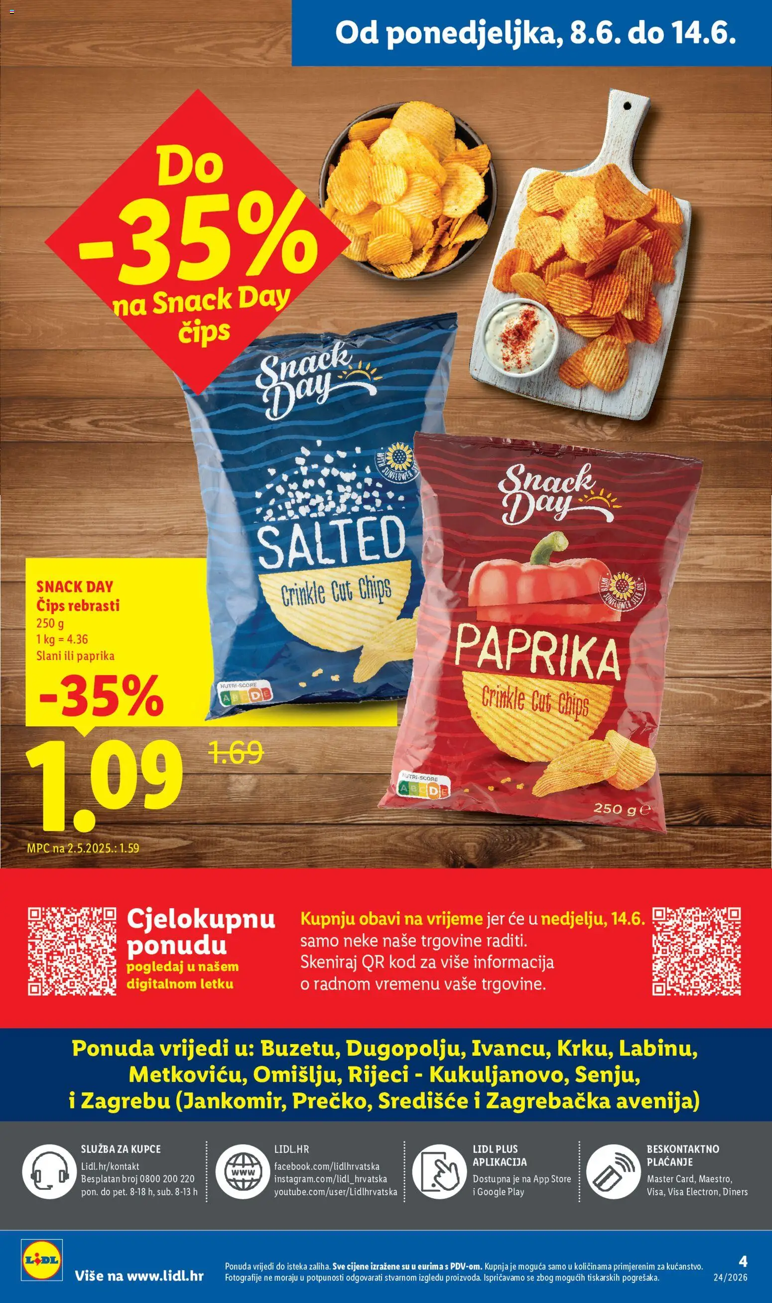 Lidl katalog | vrijedi od 08.06.2026 | Stranica: 4 | Proizvodi: Paprika, Čips