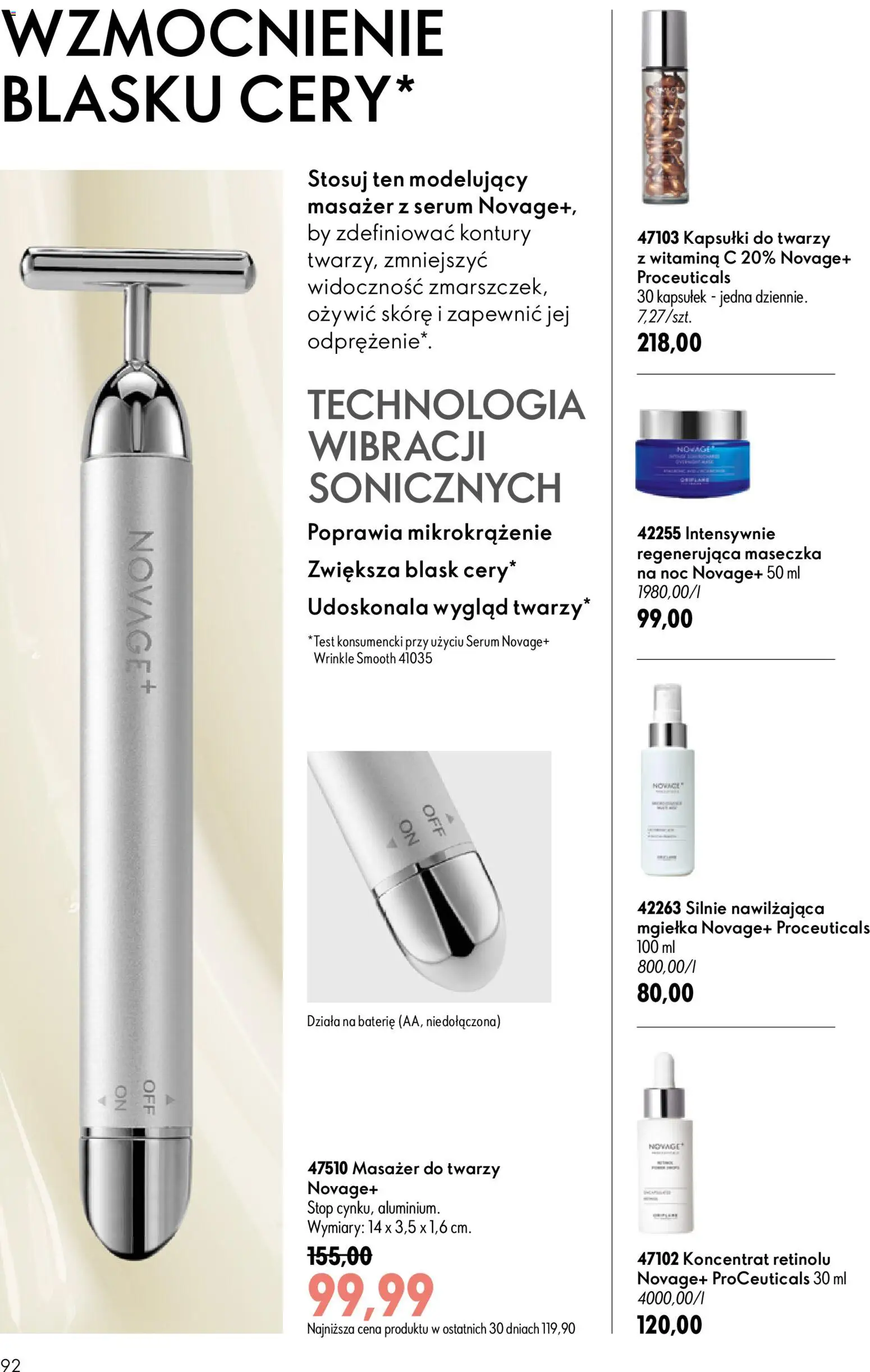 Oriflame Katalog 11 2026 od 29.07.2026 | Strona: 92 | Produkty: Kapsułki, Baterie, Masażer, Masażer do twarzy