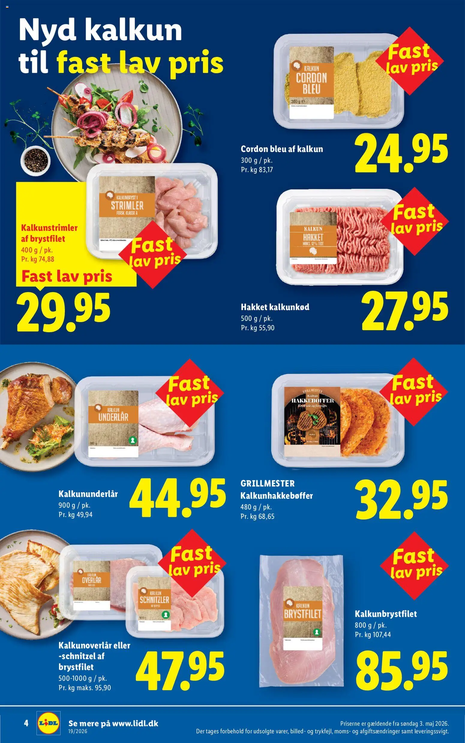 Lidl tilbudsavis – gyldig fra 03.05.2026 | Side: 4 | Produkter: Kalkun, Schnitzler