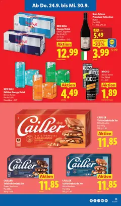 CAILLER Tafelschokolade 3er Milch Haselnuss, Pro 600 g ab 24.09.2026 gültig | Seite: 11