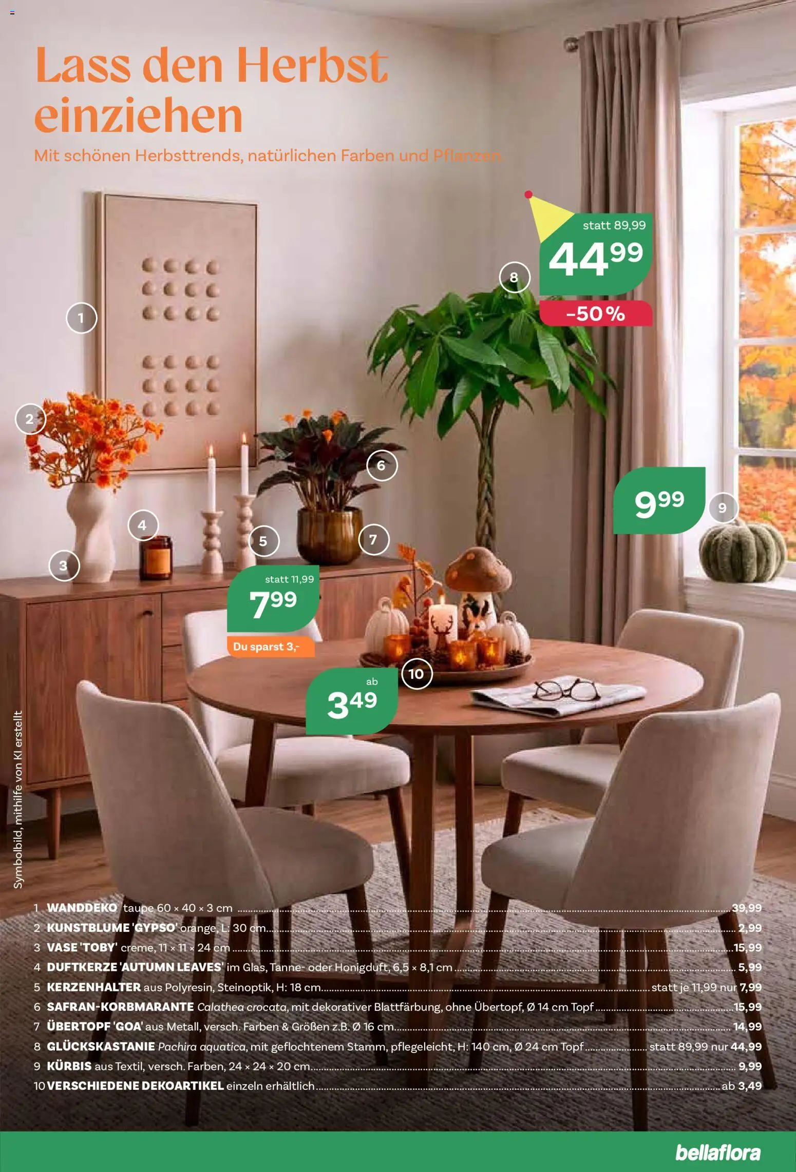 bellaflora Eröffnung Schwechat gültig ab 10.09.2026 | Seite: 7 | Produkte: Kürbis, Vase