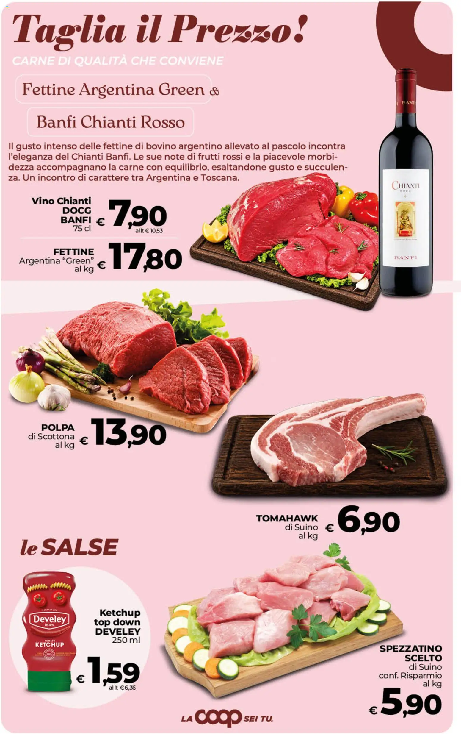 Volantino Ipercoop del 23/10/2026 | Pagina: 18 | Prodotti: Ketchup, Suino, Vino, Vino Chianti