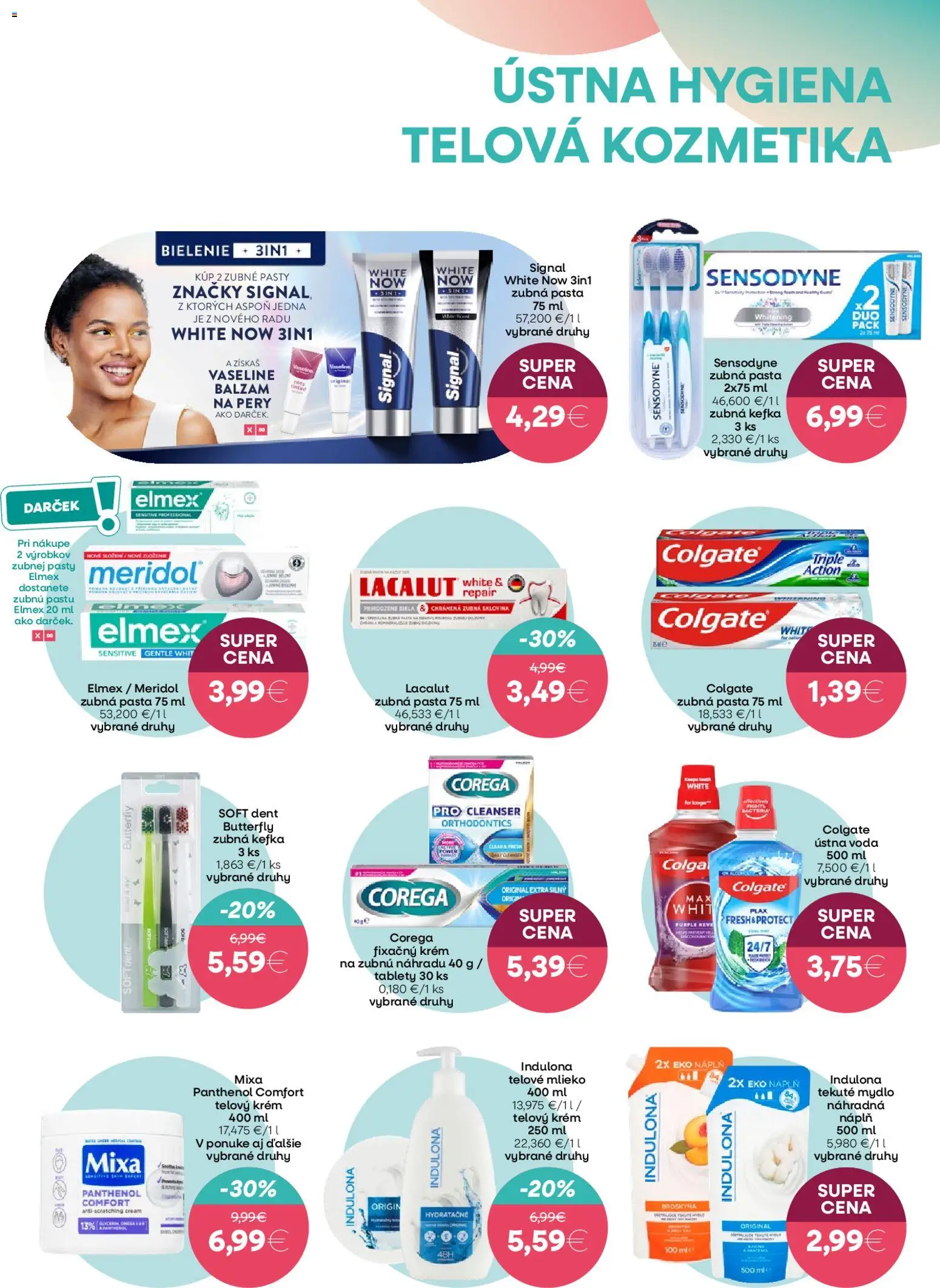 Nové 101 drogerie akcie – leták je platný od 20.05.2026 | Strana: 9 | Produkty: Zubná kefka, Mlieko, Telové mlieko, Zubná pasta