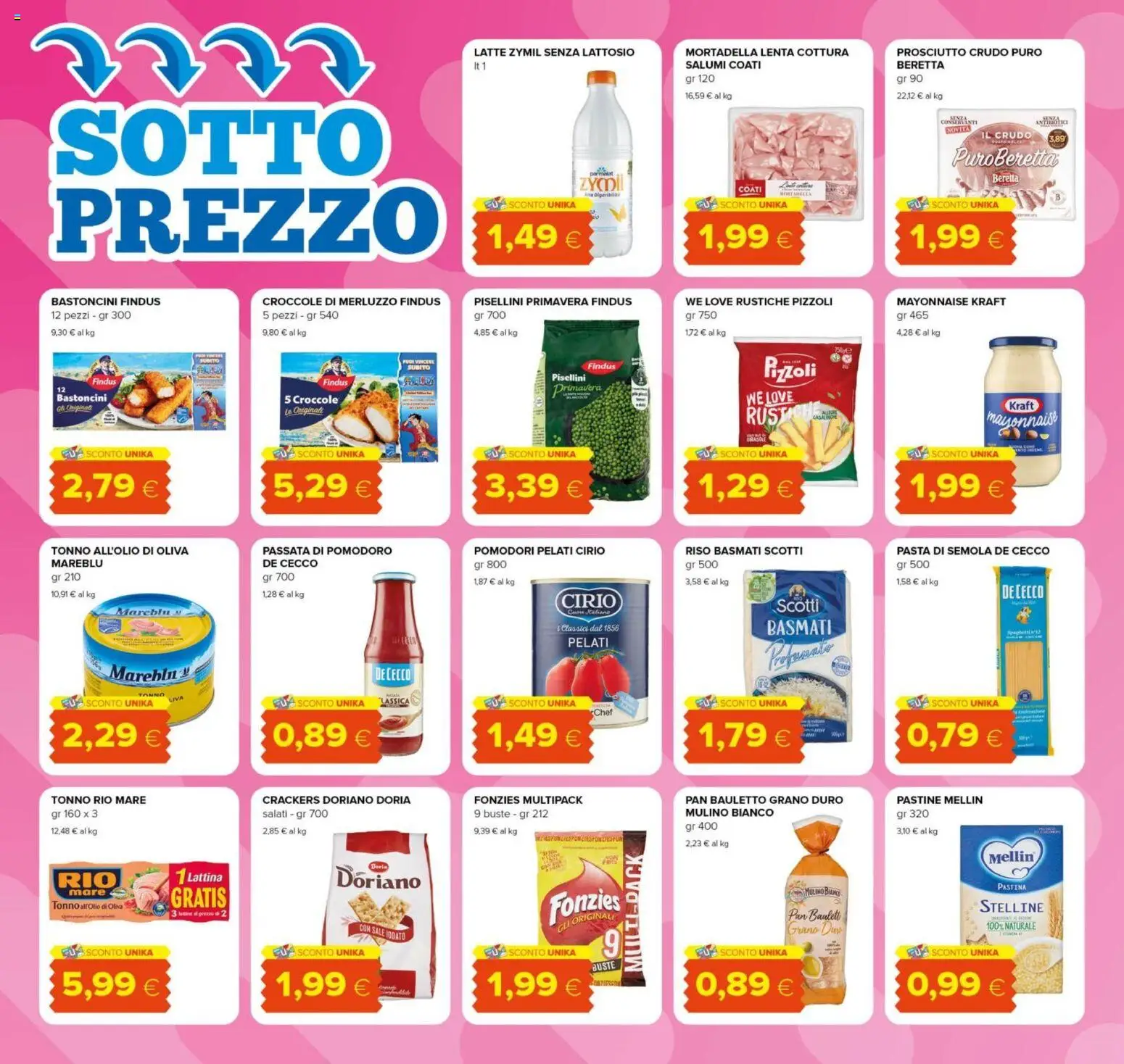 Volantino Oasi del 14/09/2026 | Pagina: 2 | Prodotti: Pomodoro, Latte, Crackers, Passata di pomodoro