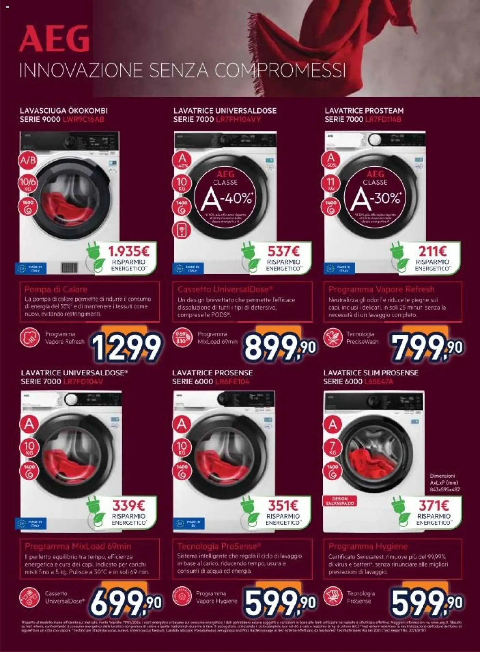 Volantino Unieuro del 29.05.2026 | Pagina: 33 | Prodotti: Lavasciuga, Acqua, Lavatrice