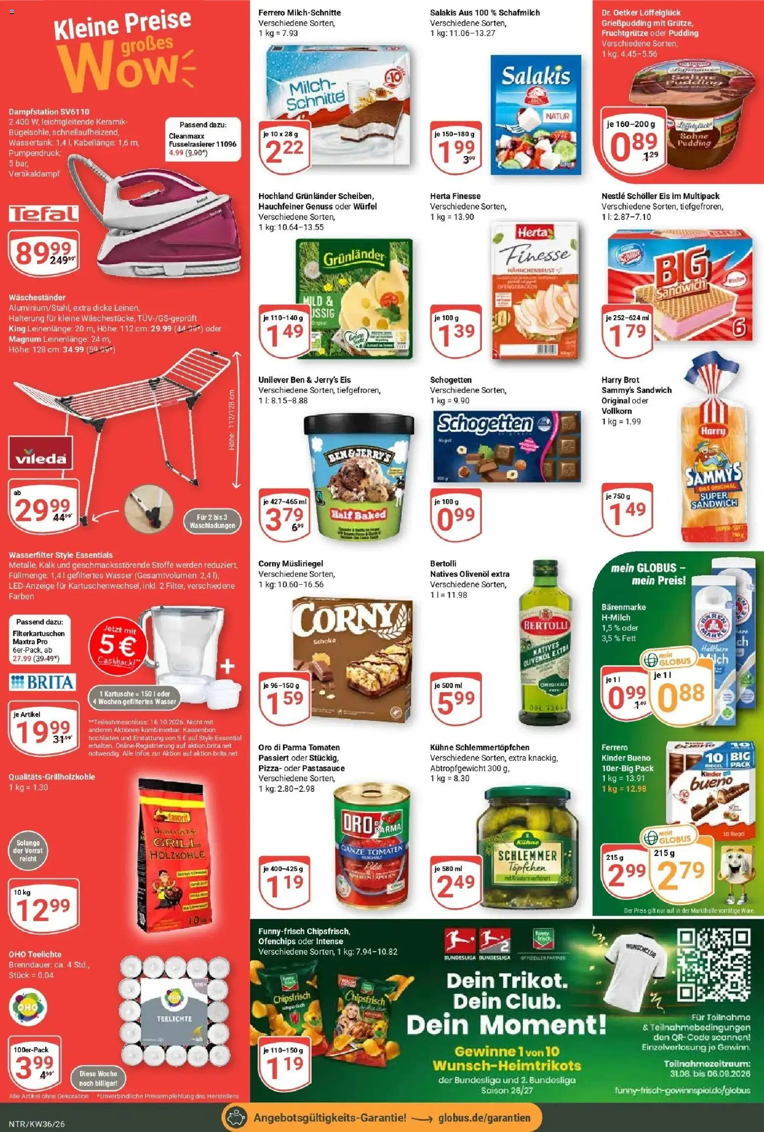 Globus Prospekt Neutraubling (ab 31.08.2026) » Angebote online | Seite: 2 | Produkte: Olivenol, Pudding, Kalk, Sahne