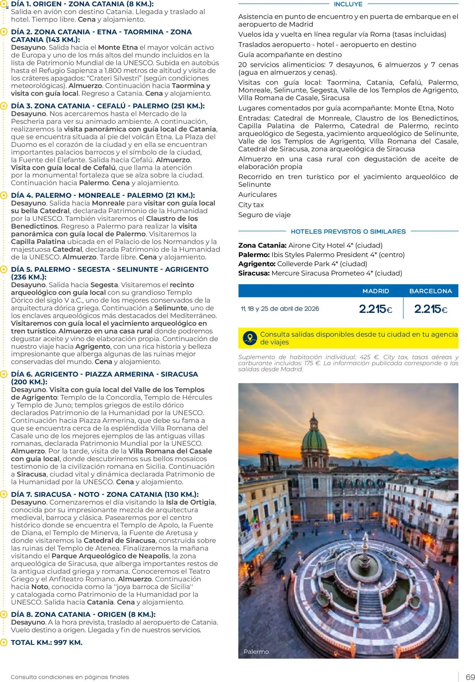 Viajes El Corte Inglés Vacaciones Económicas │ válido desde el 22.10.2025 | Página: 69 | Productos: Aceite, Vino, Auriculares