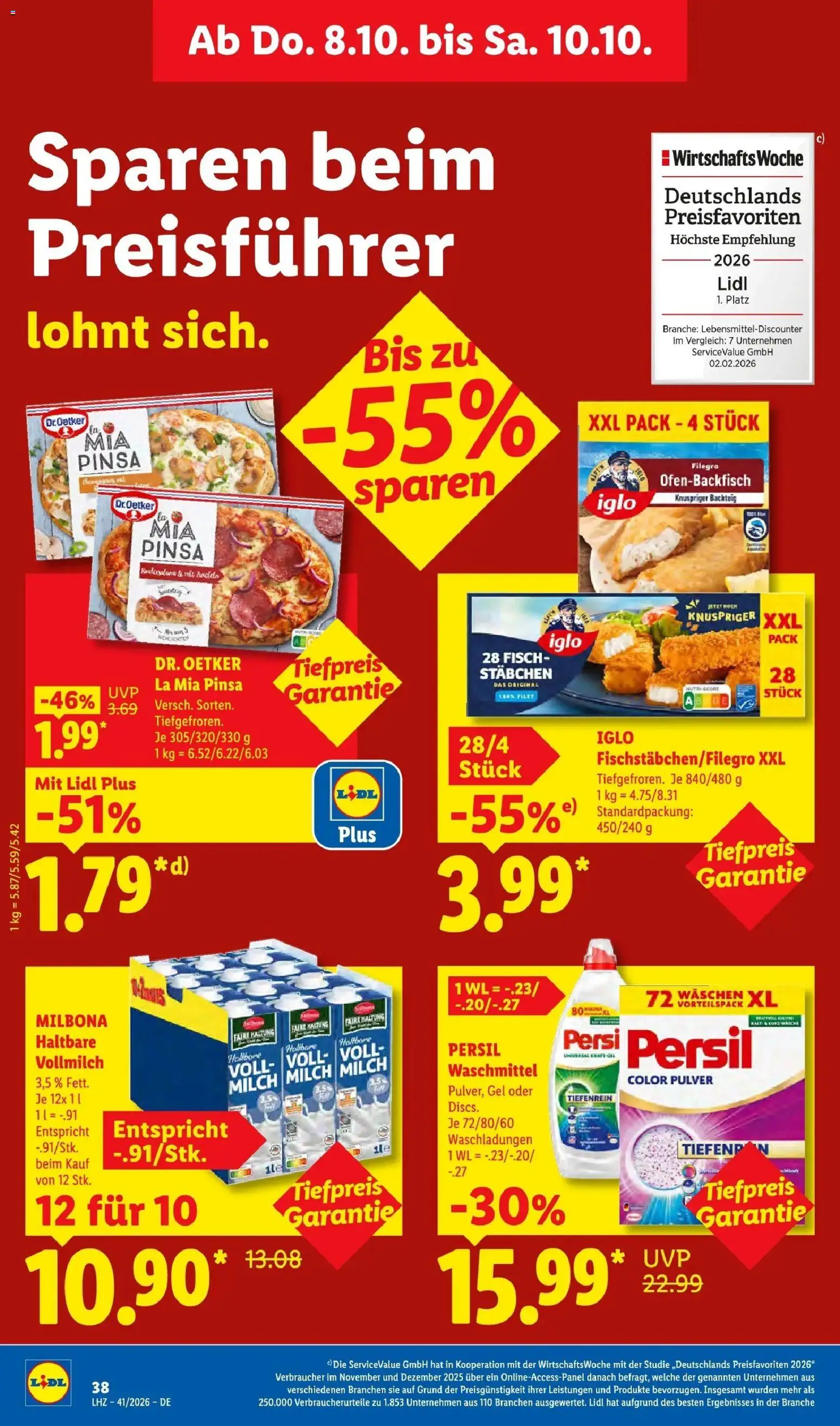 Lidl Prospekt Mahlow (ab 05.10.2026) zum Blättern » Angebote | Seite: 60 | Produkte: Milch, Fisch, Waschmittel, Persil