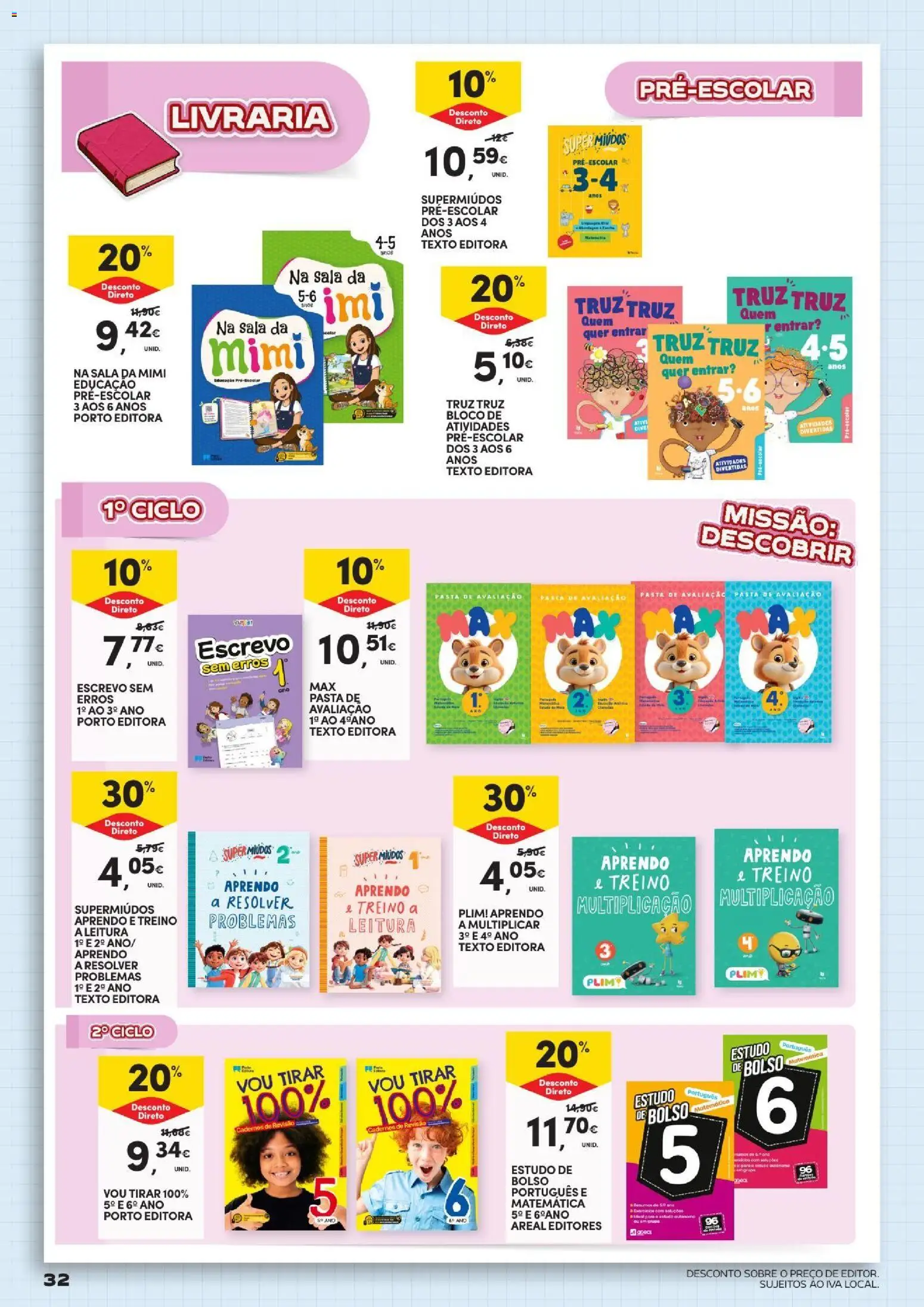 Continente - Açores Regresso às Aulas │ válido de 25/08/2026 | Página: 32 | Produtos: Cadernos