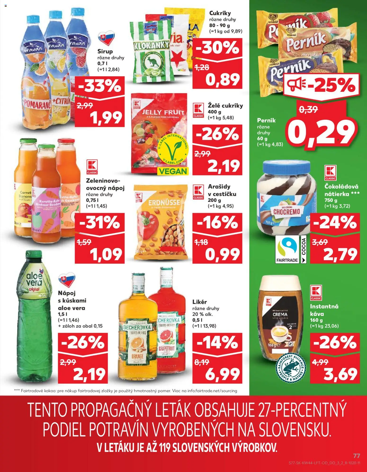Nové Kaufland akcie – leták je platný od 30.10.2025 | Strana: 77 | Produkty: Káva, Instantná káva, Nátierka, Kakao