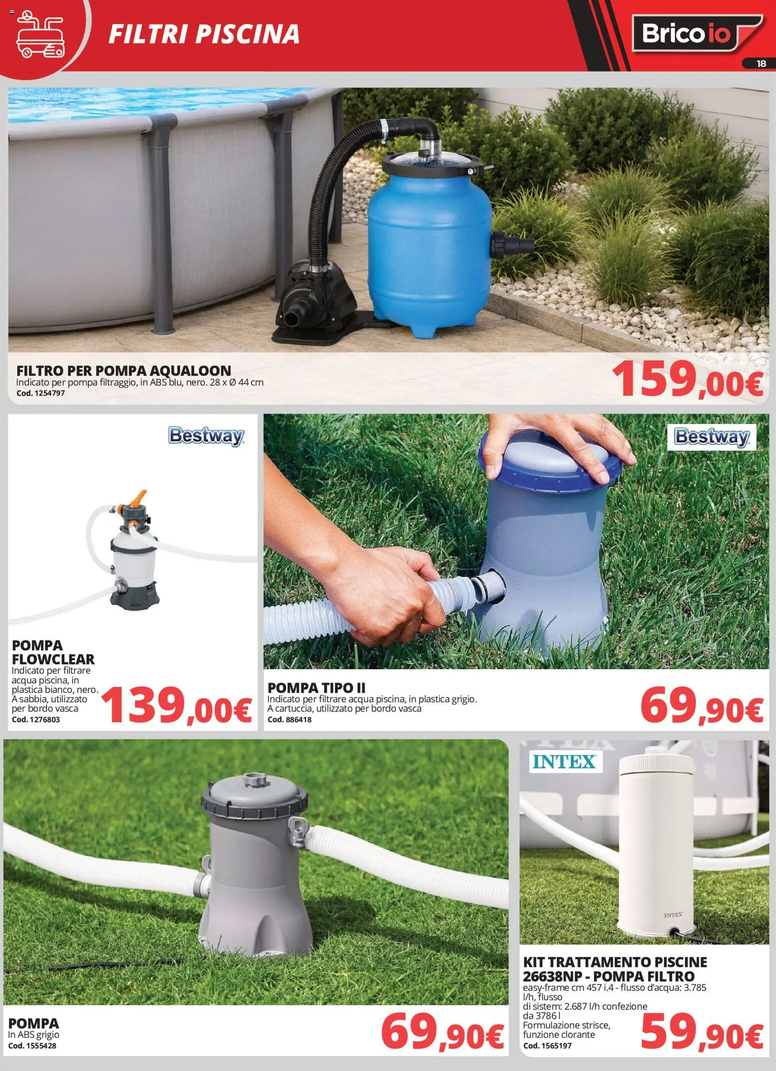 Volantino Brico io del 18/06/2026 | Pagina: 18 | Prodotti: Acqua, Piscina