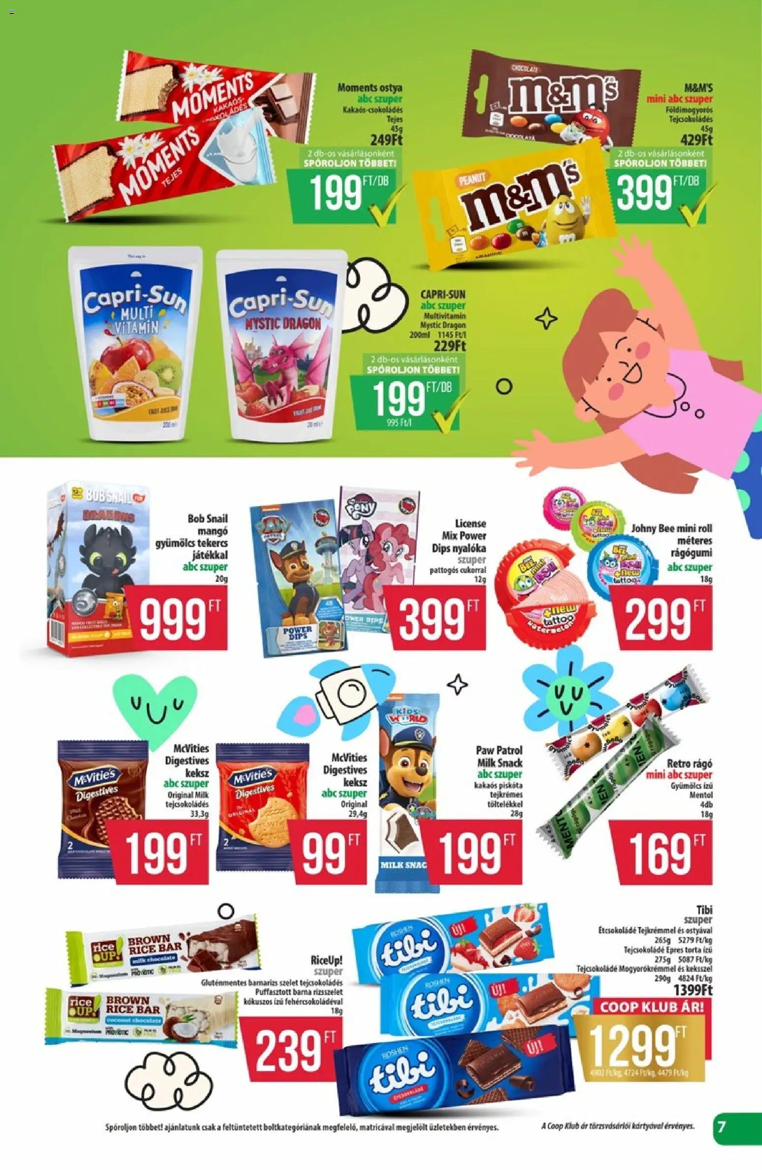 COOP akciós ujság - amely érvényes a következő dátumtól: 28.05.2026 | Oldal: 7 | Termékek: Tejcsokoládé, Multivitamin, Keksz, Mangó