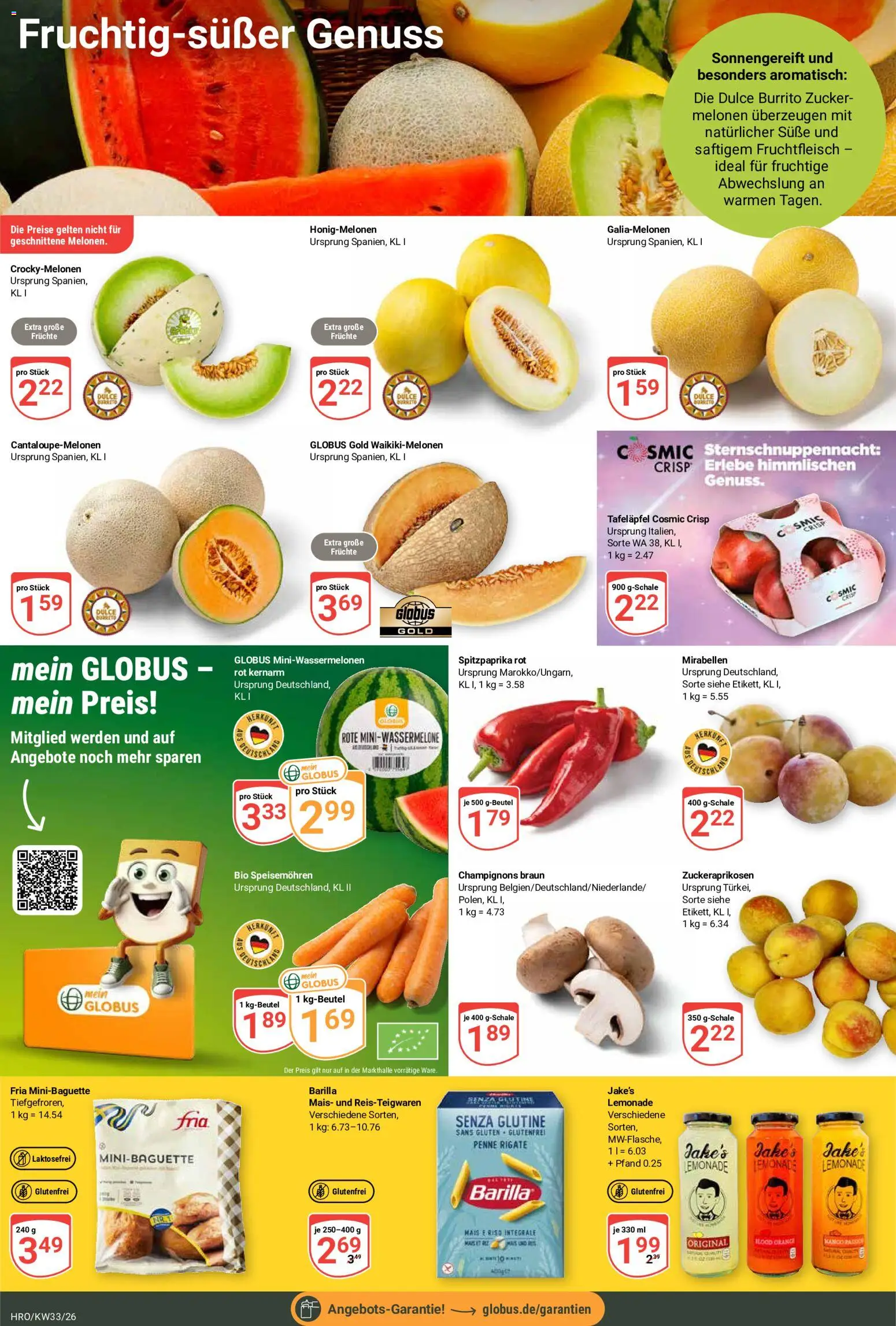 Globus Prospekt Roggentin/Rostock – gültig ab 10.08.2026 | Seite: 6 | Produkte: Mais, Barilla, Champignons, Zucker