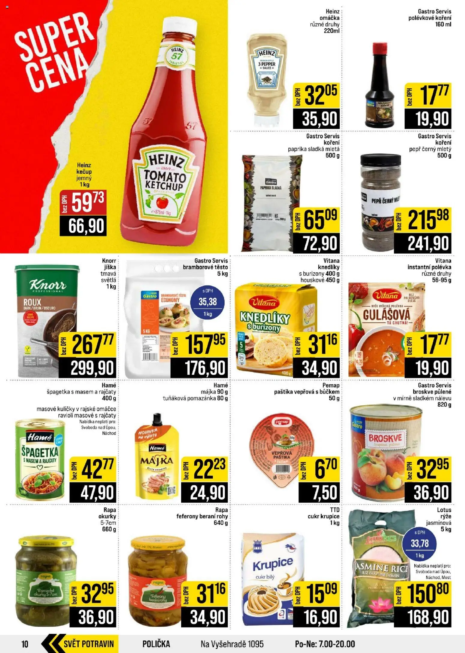 Jip leták - Cash & Carry od 26.08.2026 | Strana: 10 | Produkty: Mošt, Broskve, Knorr, Ravioli