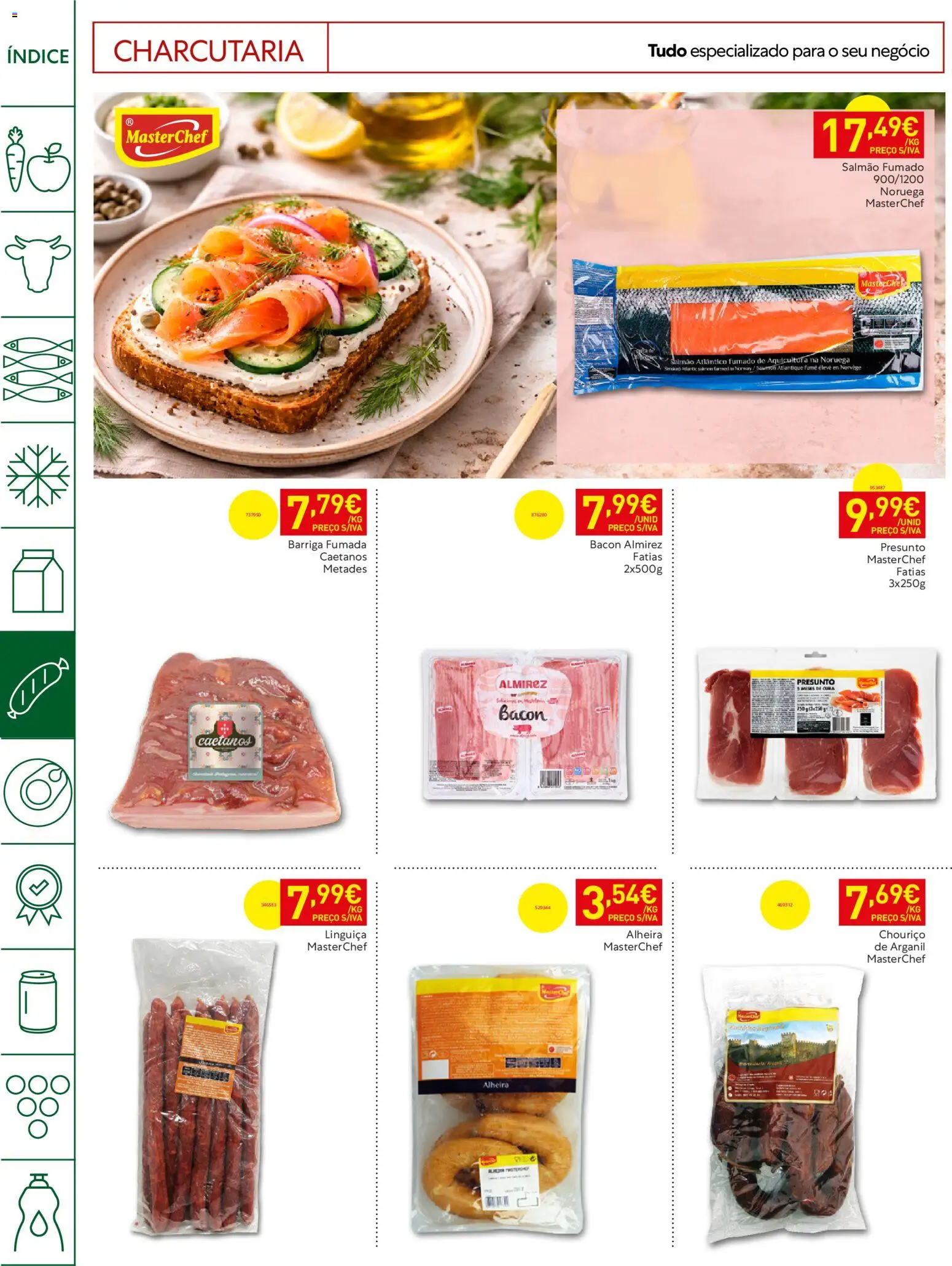 Recheio Horeca Madeira │ válido de 14/07/2026 | Página: 14 | Produtos: Bacon, Salmão, Presunto, Alheira