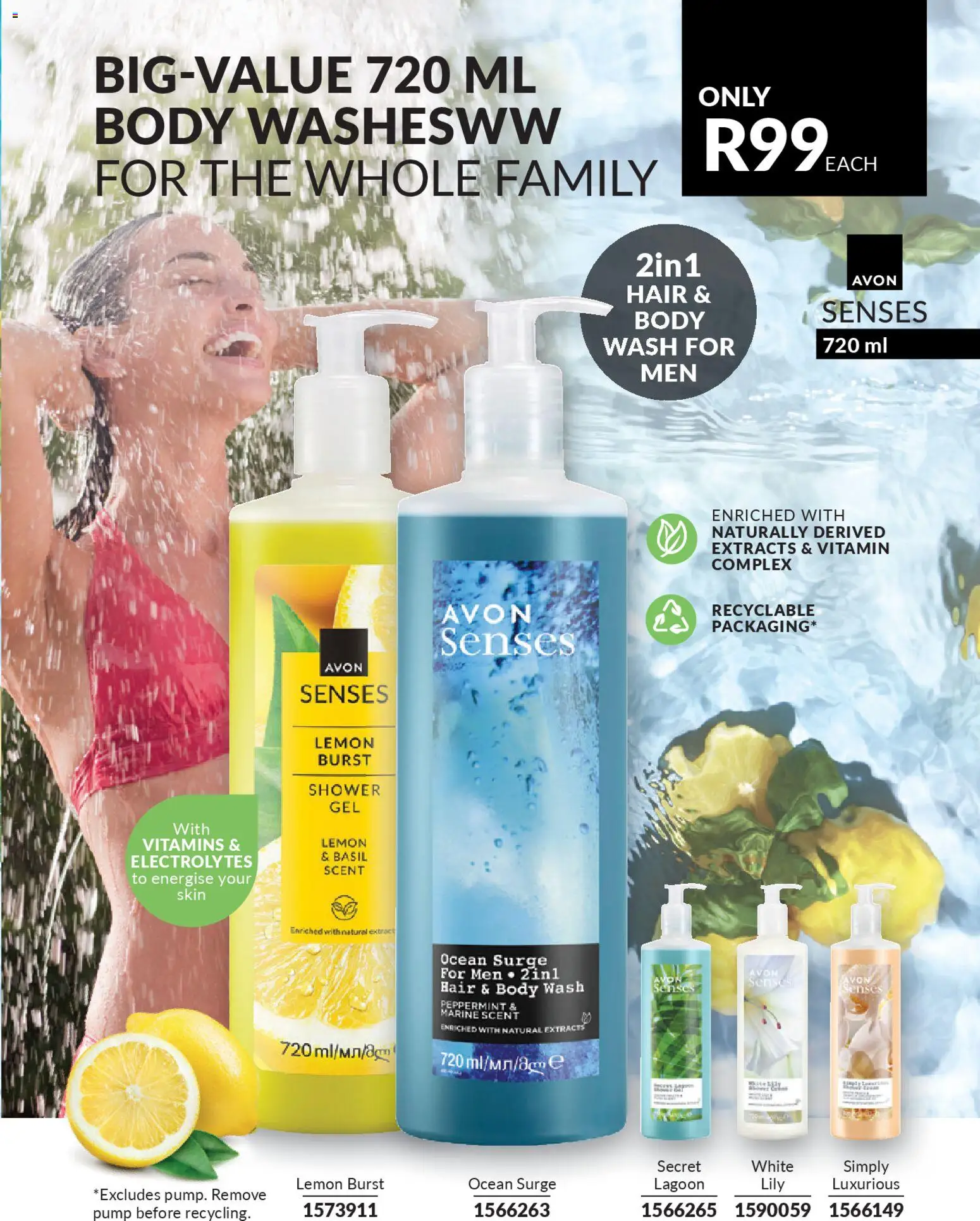 New Avon catalogue – valid from 01.04.2026 | Page: 149 | Products: Shower, Vitamins, Body wash, Lemon