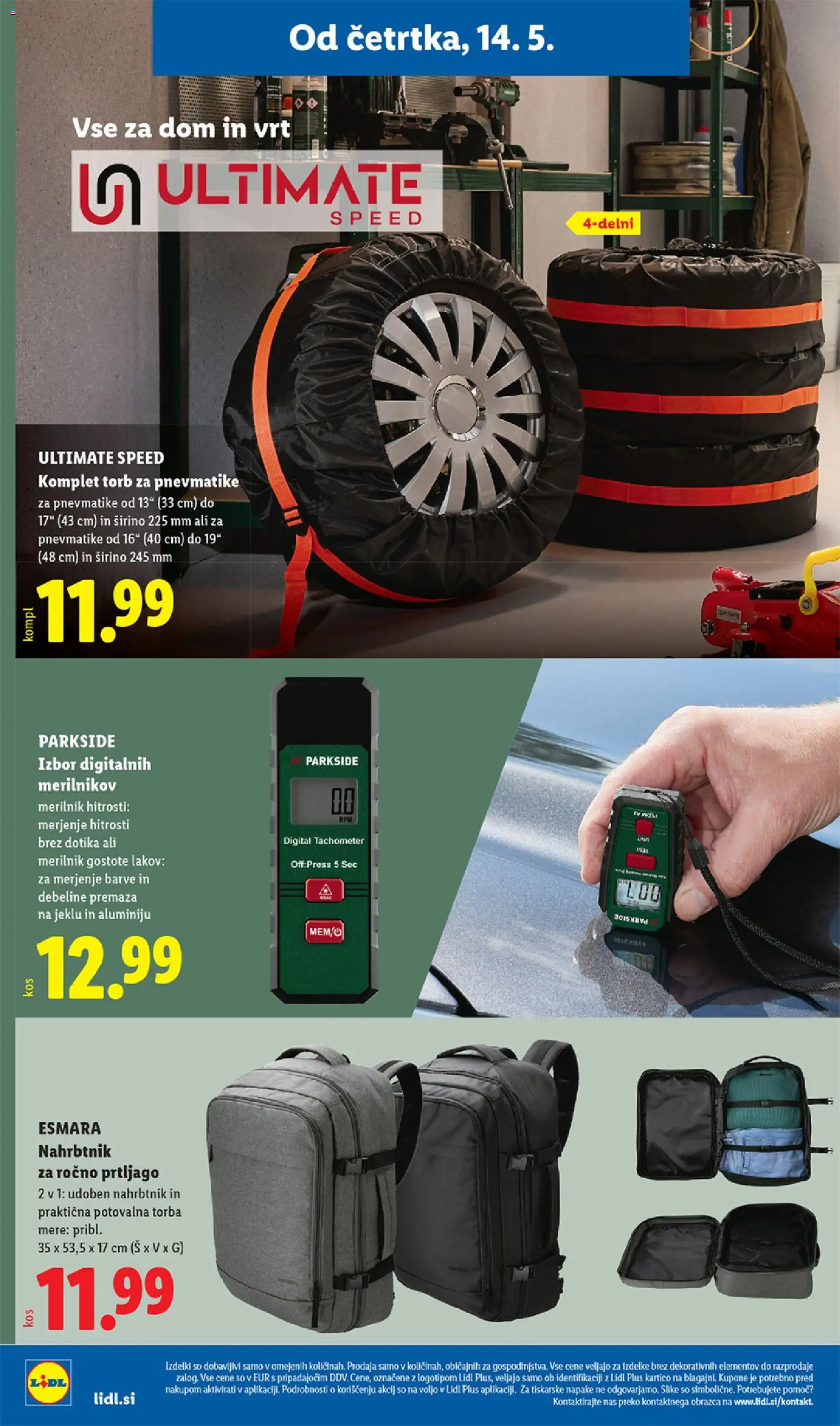 Novi Lidl katalog ponudbe – veljaven od 14.05.2026 | Stran: 38 | Izdelki: Torba, Nahrbtnik, Potovalna torba