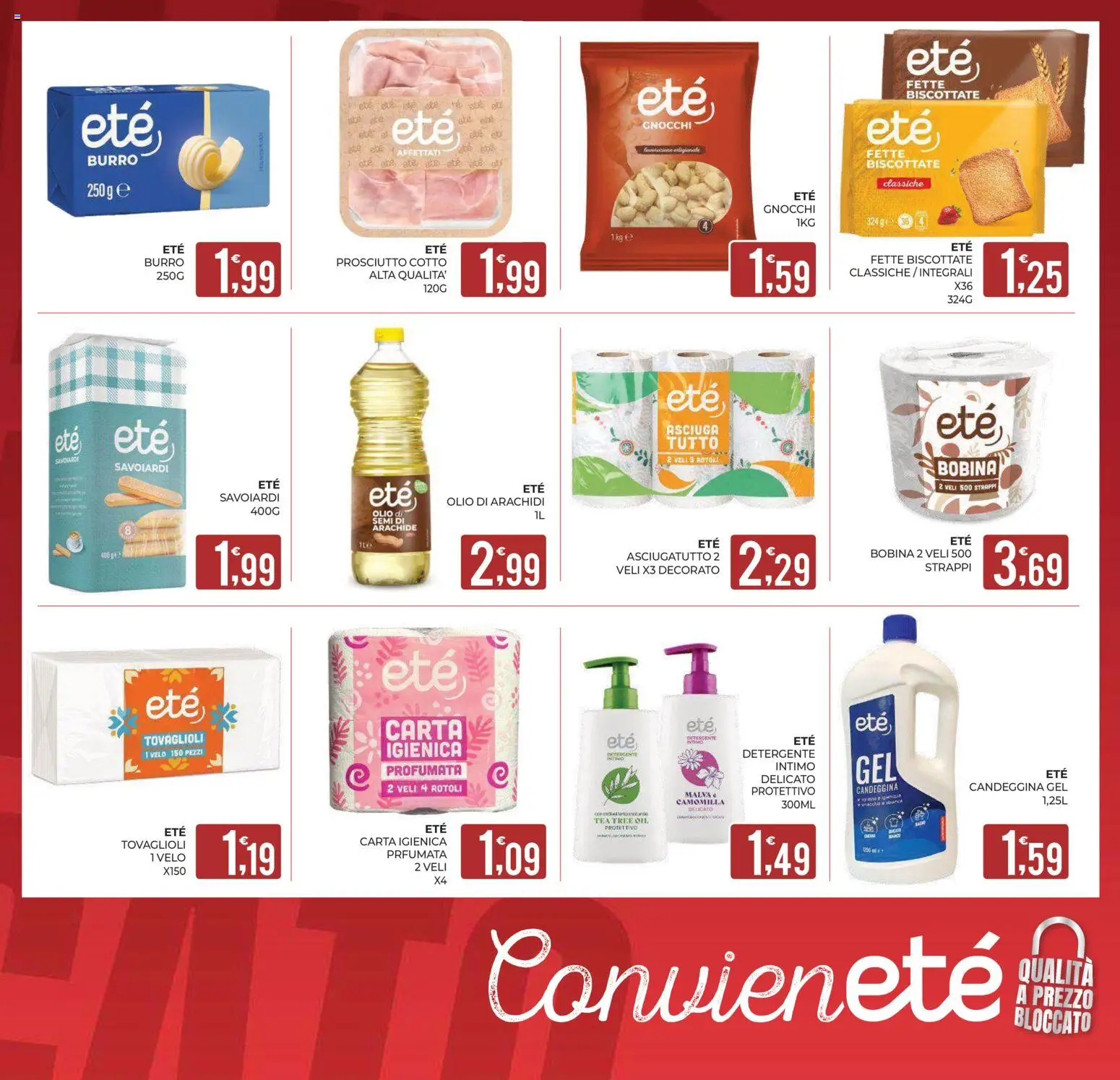 Volantino Eté del 02/10/2026 | Pagina: 14 | Prodotti: Prosciutto Cotto, Intimo, Burro, Gnocchi