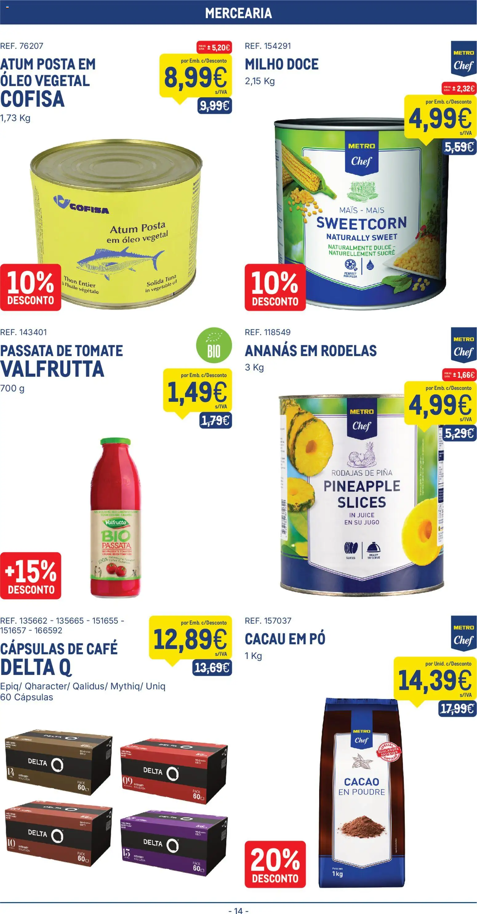 Makro folheto │ válido de 21/07/2026 | Página: 14 | Produtos: Delta q, Óleo, Café, Milho