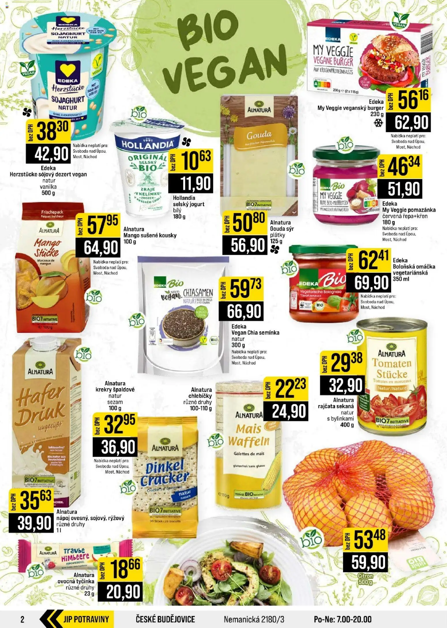 Jip leták - Cash & Carry od 12.08.2026 | Strana: 2 | Produkty: Vegan, Jogurt, Potraviny, Mango sušené