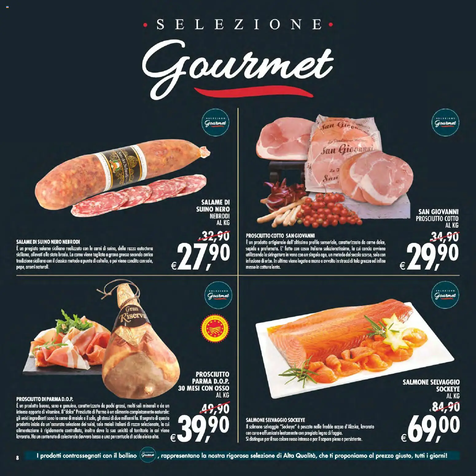 Volantino Decò del 31/07/2026 | Pagina: 8 | Prodotti: Prosciutto di Parma, Prosciutto Cotto, Suino, Infusione