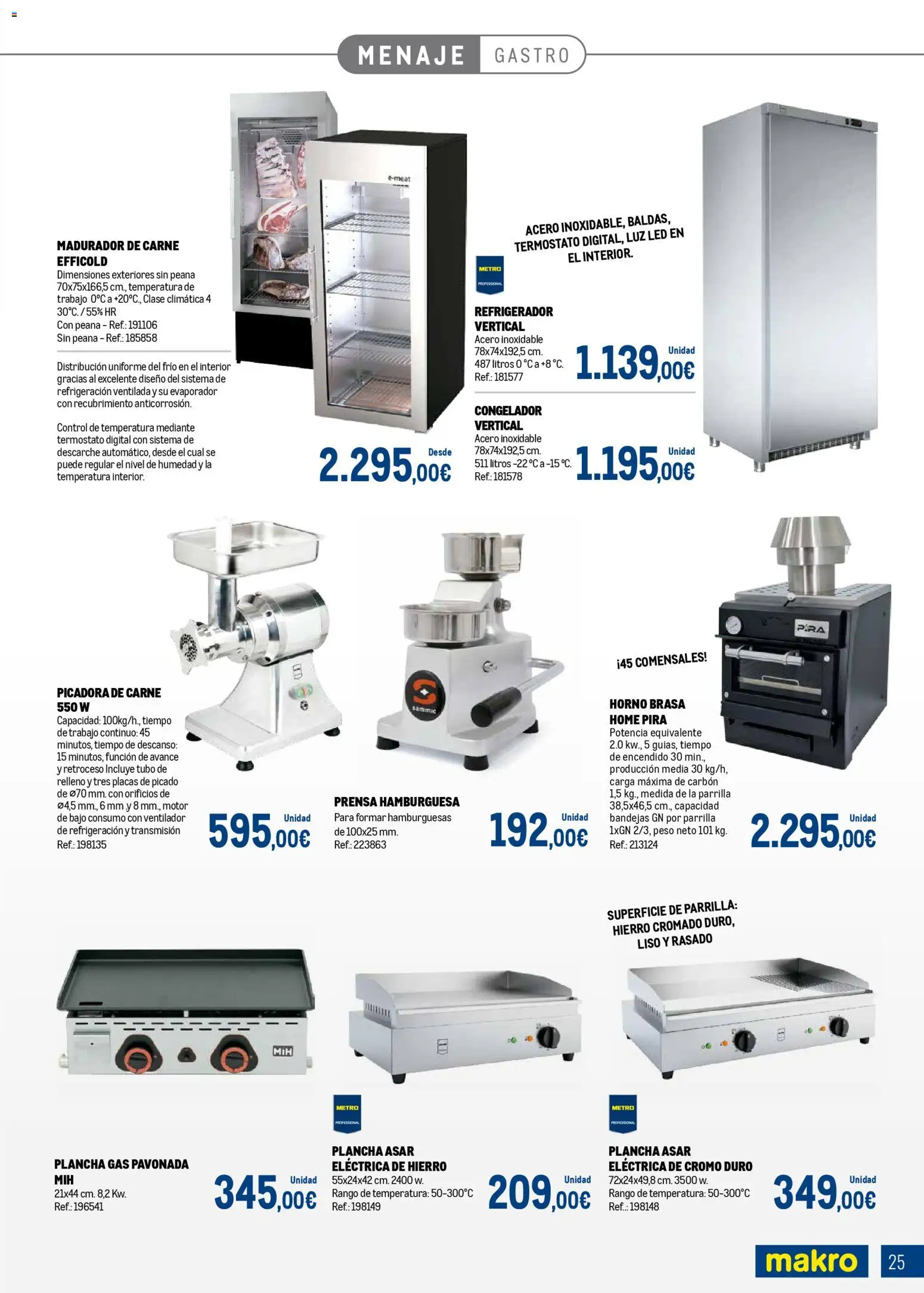 Makro - Expertos en carnes Canarias │ válido desde el 09.03.2026 | Página: 25 | Productos: Refrigerador, Peso, Parrilla, Plancha