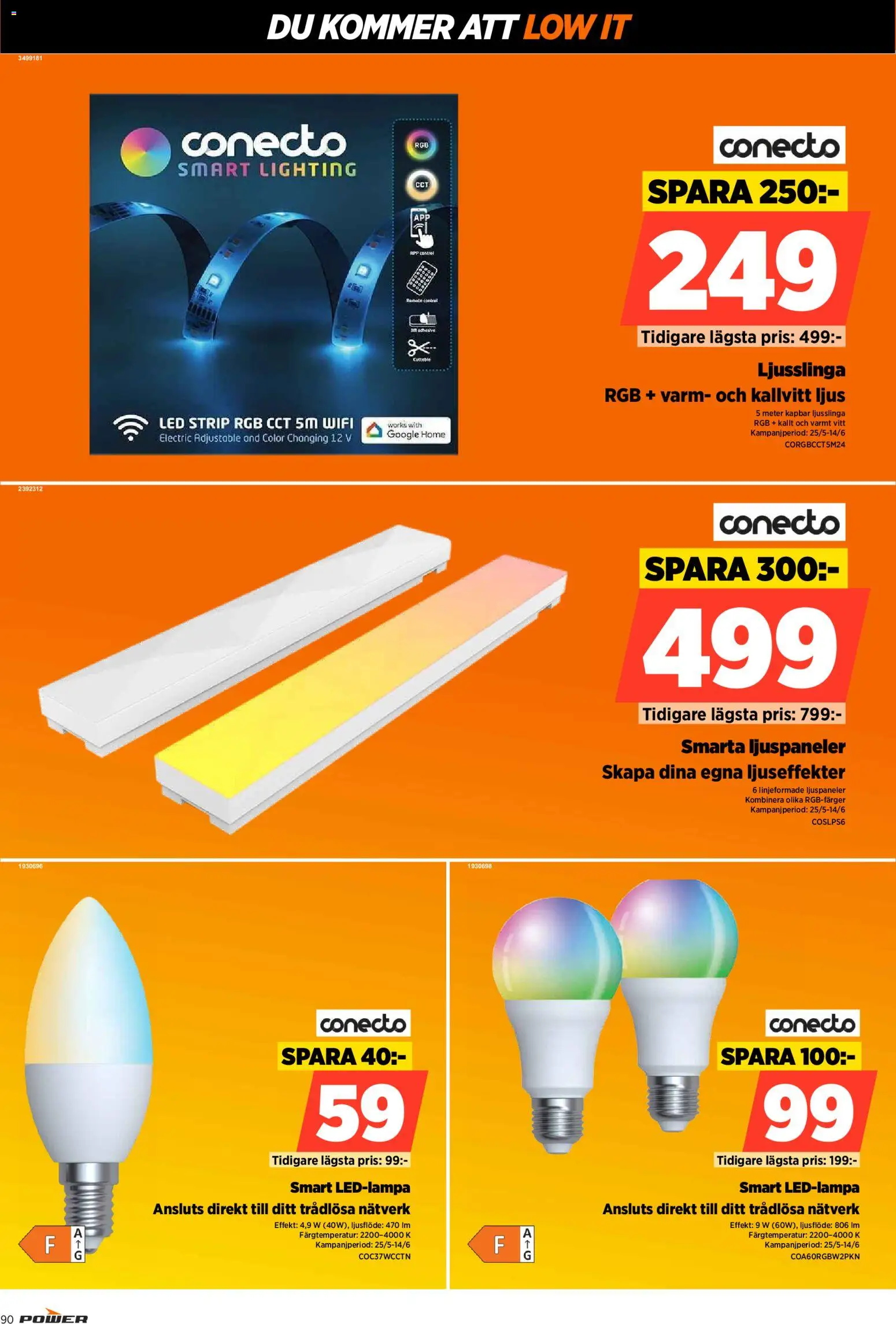 Power reklamblad aktuell från 08.06.2026 | Sida: 90 | Produkter: Ljus, Ljusslinga, Wifi