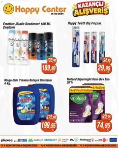 30 Eylül 2026 tarihinden itibaren geçerli olan Happy Center kataloğu önizlemesi | Sayfa: 7 | Ürünler: Deodorant, Diş fırçası, Bulaşık deterjanı