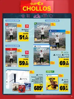 Vista previa Carrefour Super chollos válido desde el 18/09/2026 | Página: 9 | Productos: Consola, Video, Disco, Nintendo Switch