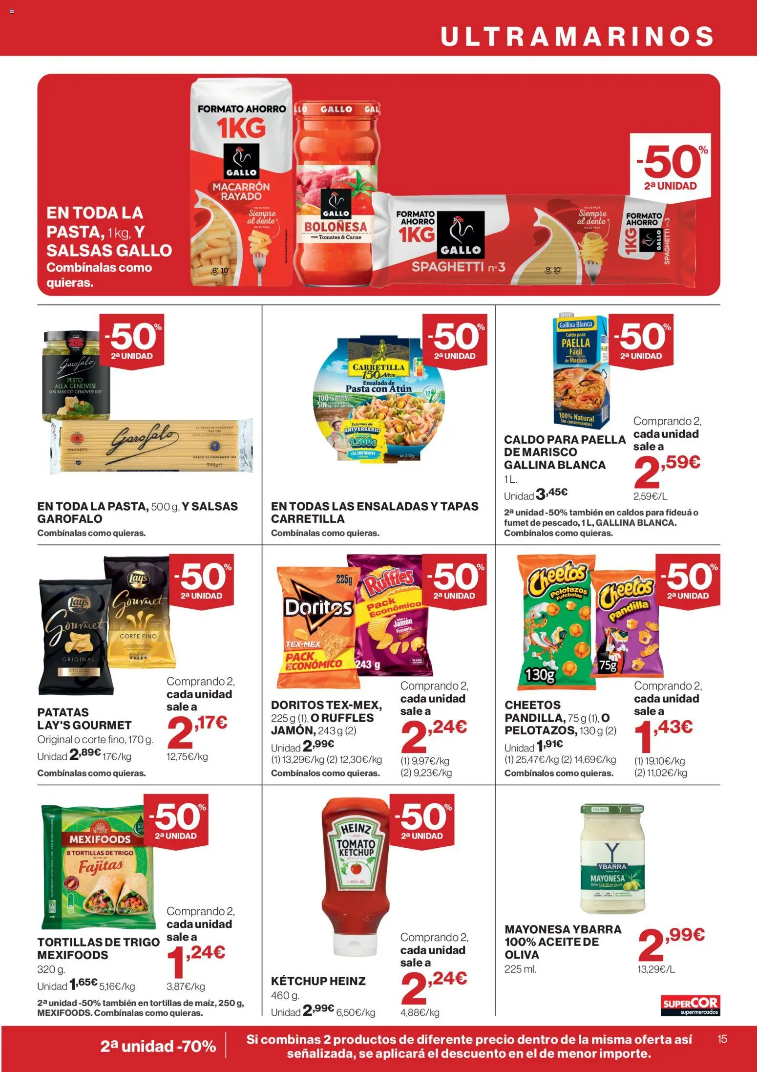 Supercor folleto │ válido desde el 13/08/2026 | Página: 15 | Productos: Salsas, Jamón, Aceite de oliva, Ensalada