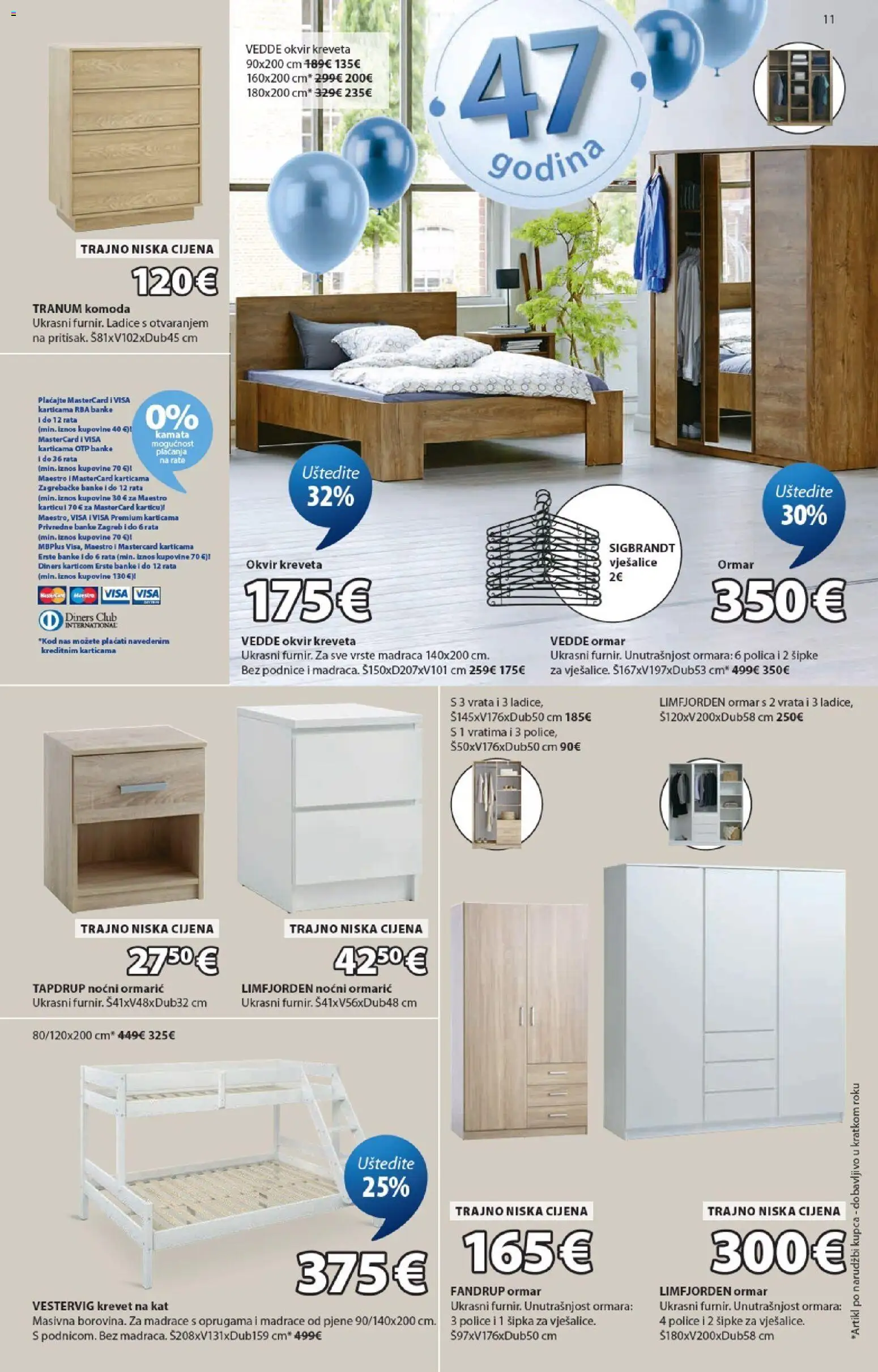 JYSK katalog | vrijedi od 15.04.2026 | Stranica: 11 | Proizvodi: Ormar, Komoda, Podnice, Vješalice