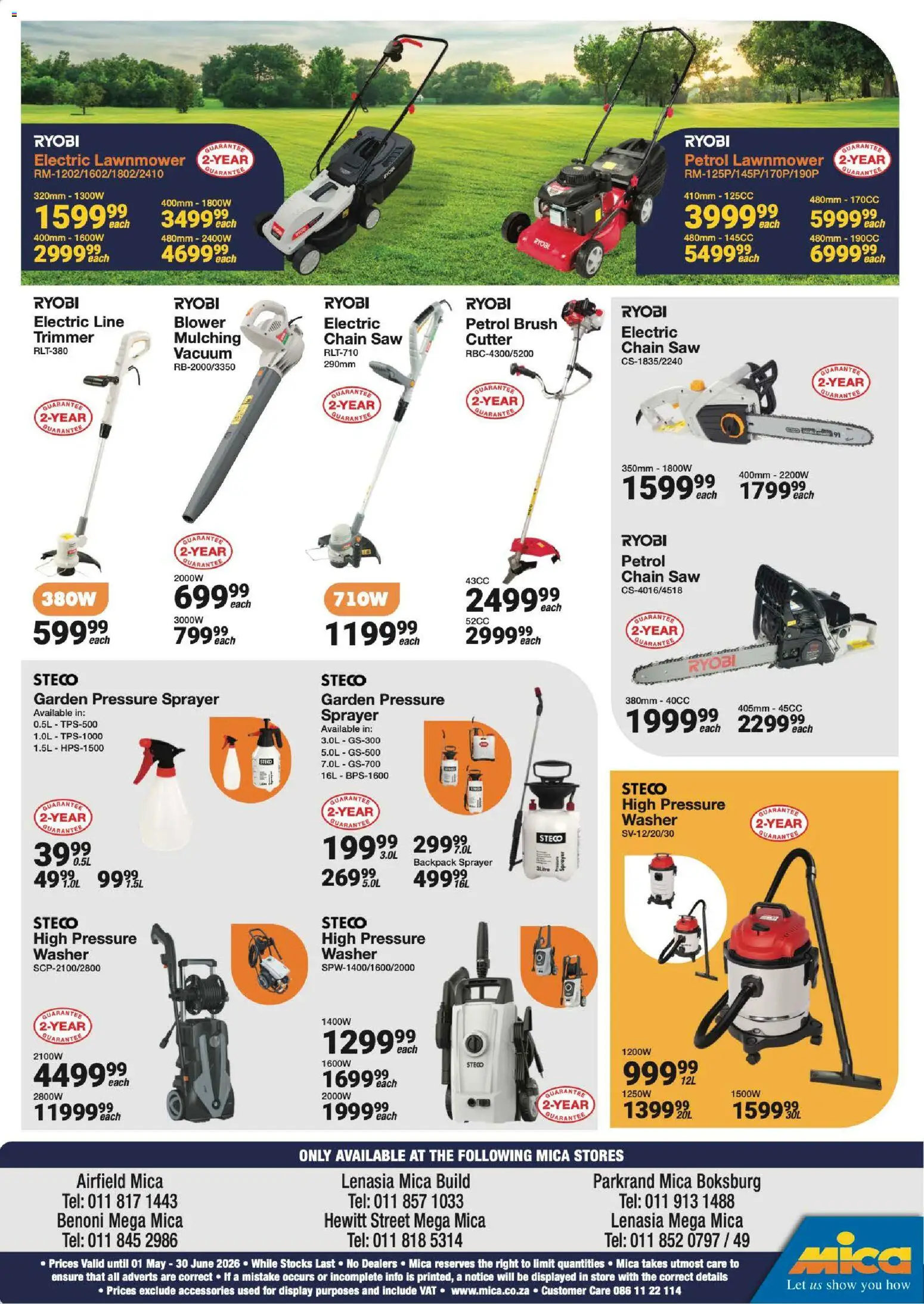 New MICA catalogue – valid from 01.05.2026 | Page: 3 | Products: Backpack, Cutter, Brush