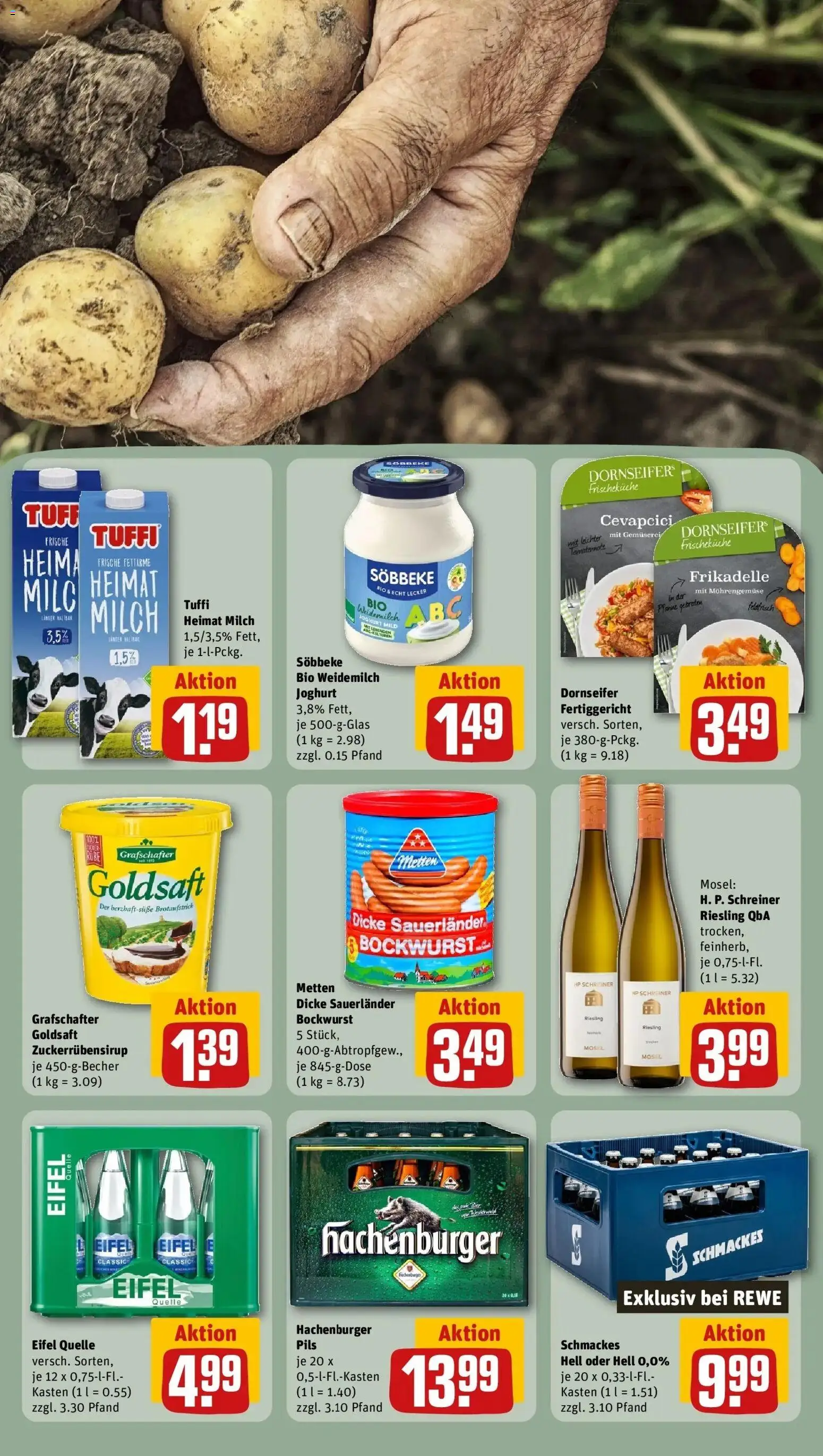 REWE Prospekt ab 28.09.2026 zum Blättern » Angebote | Seite: 27 | Produkte: HP, Bockwurst, Joghurt, Pils