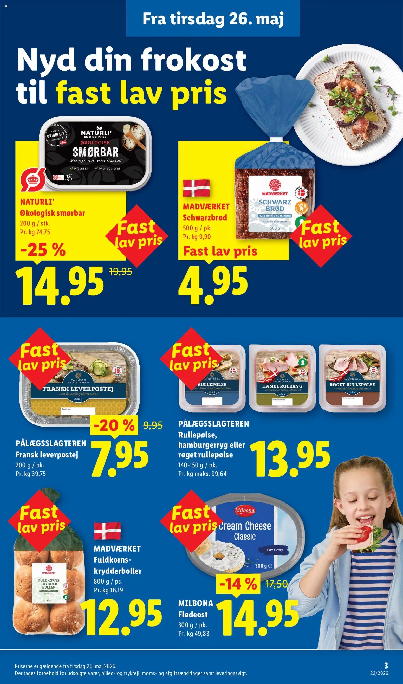 Lidl tilbudsavis – gyldig fra 28.05.2026 | Side: 12 | Produkter: Brød, Krydderboller, Rullepølse, Leverpostej
