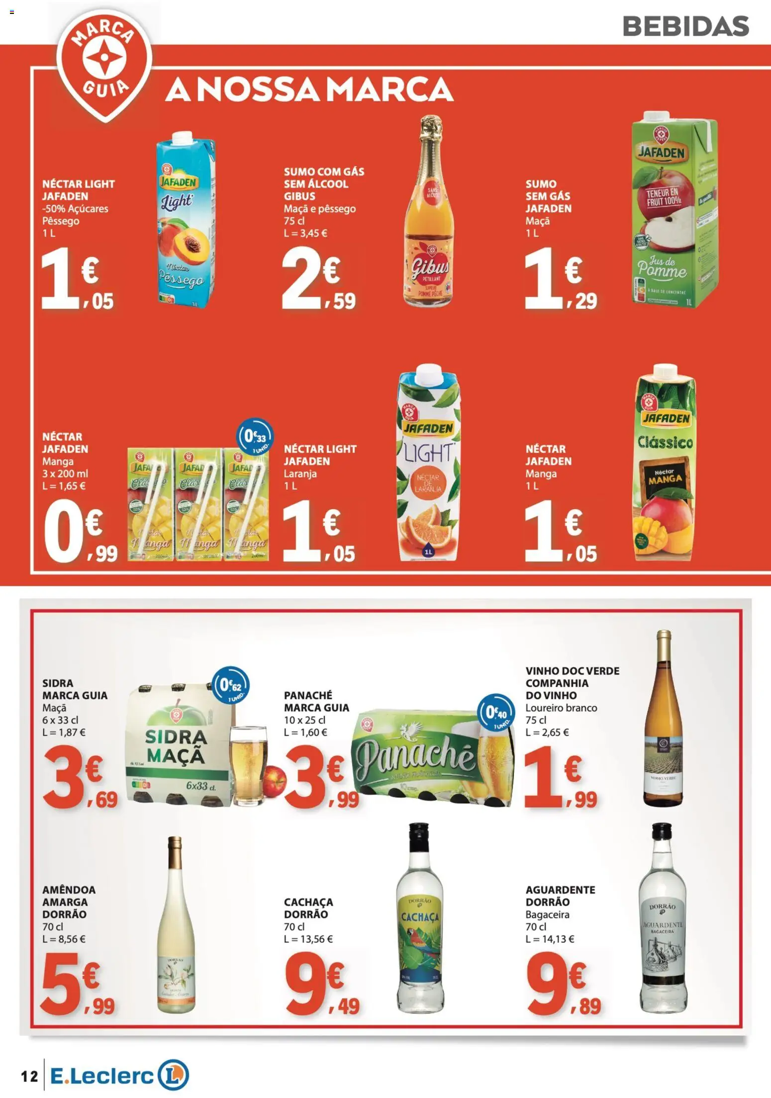 E.Leclerc folheto Especial Marca Guia │ válido de 16.06.2026 | Página: 12 | Produtos: Base, Maça, Sumo, Vinho