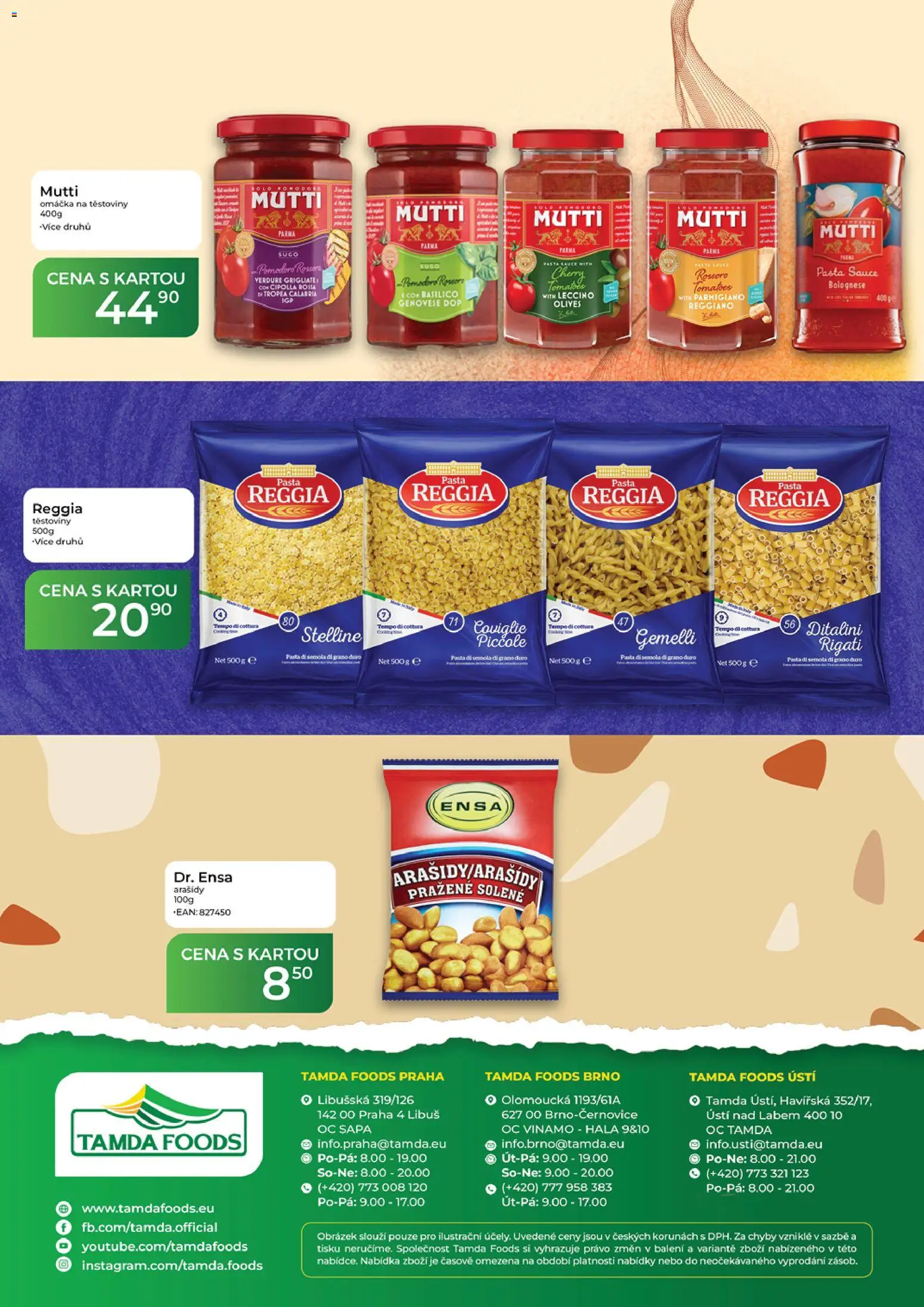 Tamda Foods leták od 20.05.2026 | Strana: 64 | Produkty: Těstoviny, Arašídy, Parmigiano Reggiano