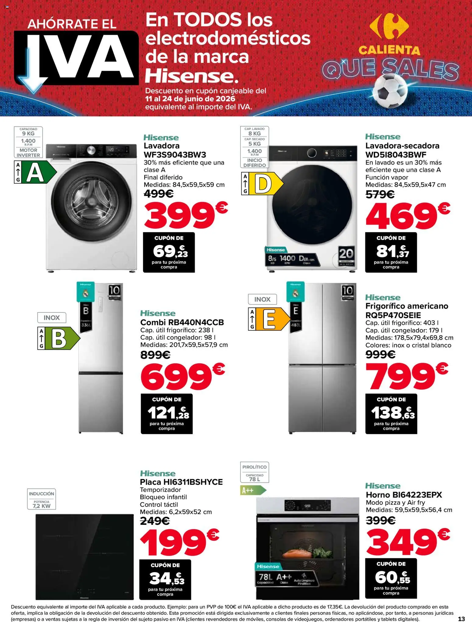 Carrefour folleto │ válido desde el 01.06.2026 | Página: 13 | Productos: Pizza, Video, Horno, Combi
