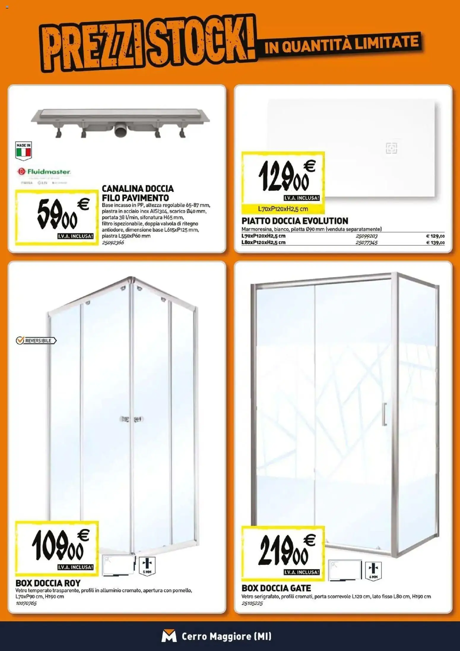 Volantino TECNOMAT del 26.03.2026 | Pagina: 2 | Prodotti: Pavimento, Box doccia, Piatto, Doccia