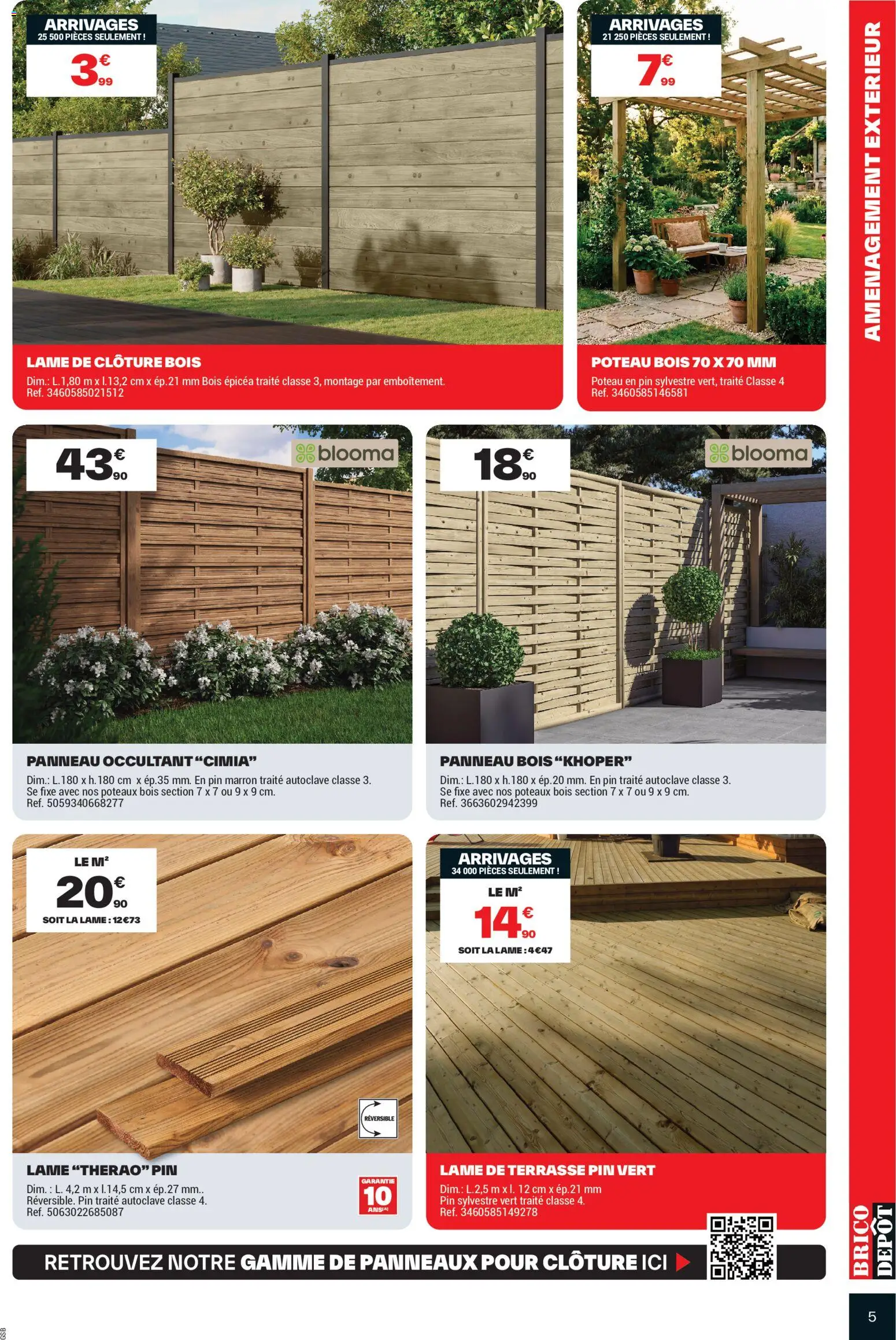 {H1} | Page: 5 | Produits: Lame de terrasse, Clôture